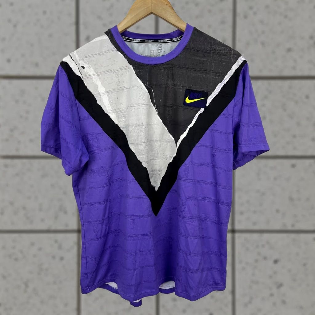 Nike Nike Court NY Challenger Crew Shirt Men T-Shirt Regular Length Multicolor Logo 90s Art Nike Mens Shirt Size US M / EU 48-50 / 2 - 1 Thumbnail