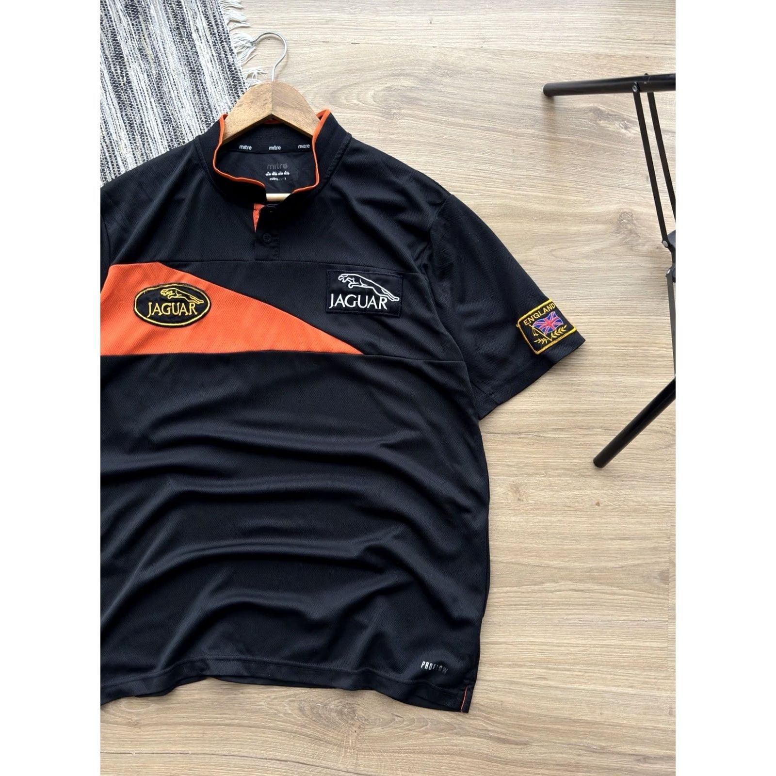 Vintage VINTAGE Jaguar Racing Jersey Polo Black Mitre Shirt L Men Size US L / EU 52-54 / 3 - 3 Thumbnail