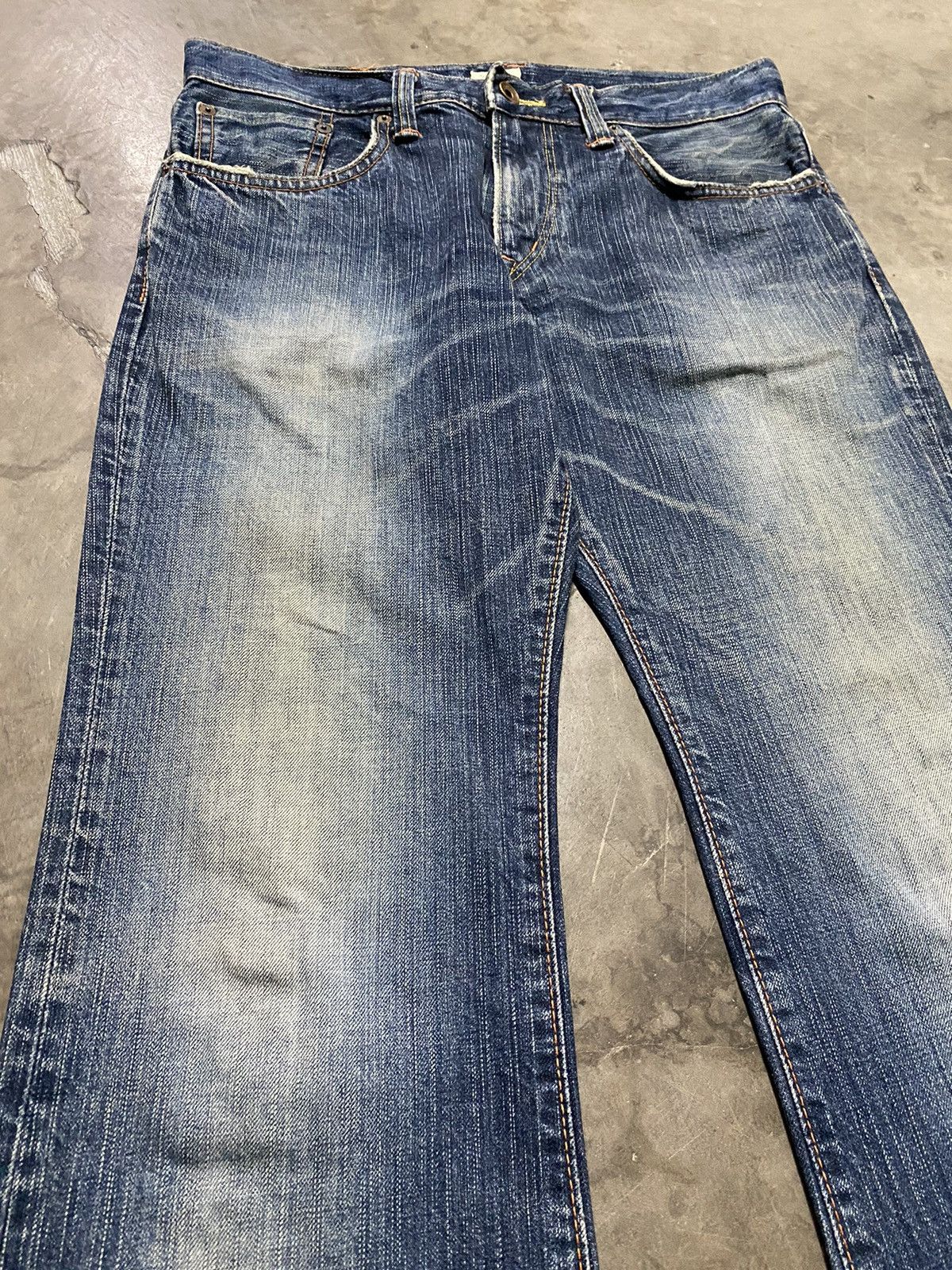Edwin × If Six Was Nine × Tornado Mart Flare Jeans Vintage Edwin Distressed Denim @act231 Size US 30 / EU 46 - 8 Thumbnail
