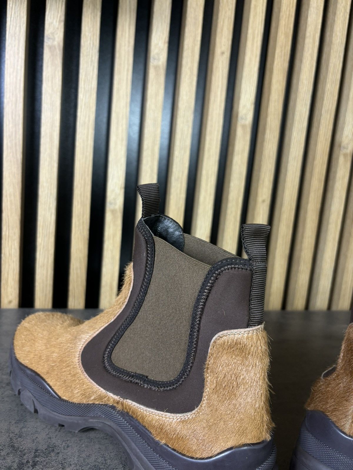 Designer × John Elliott VERY RARE John Elliott Chelsea Boots Pecan Calf Hair Limited Size US 12 / EU 45 - 14 Thumbnail