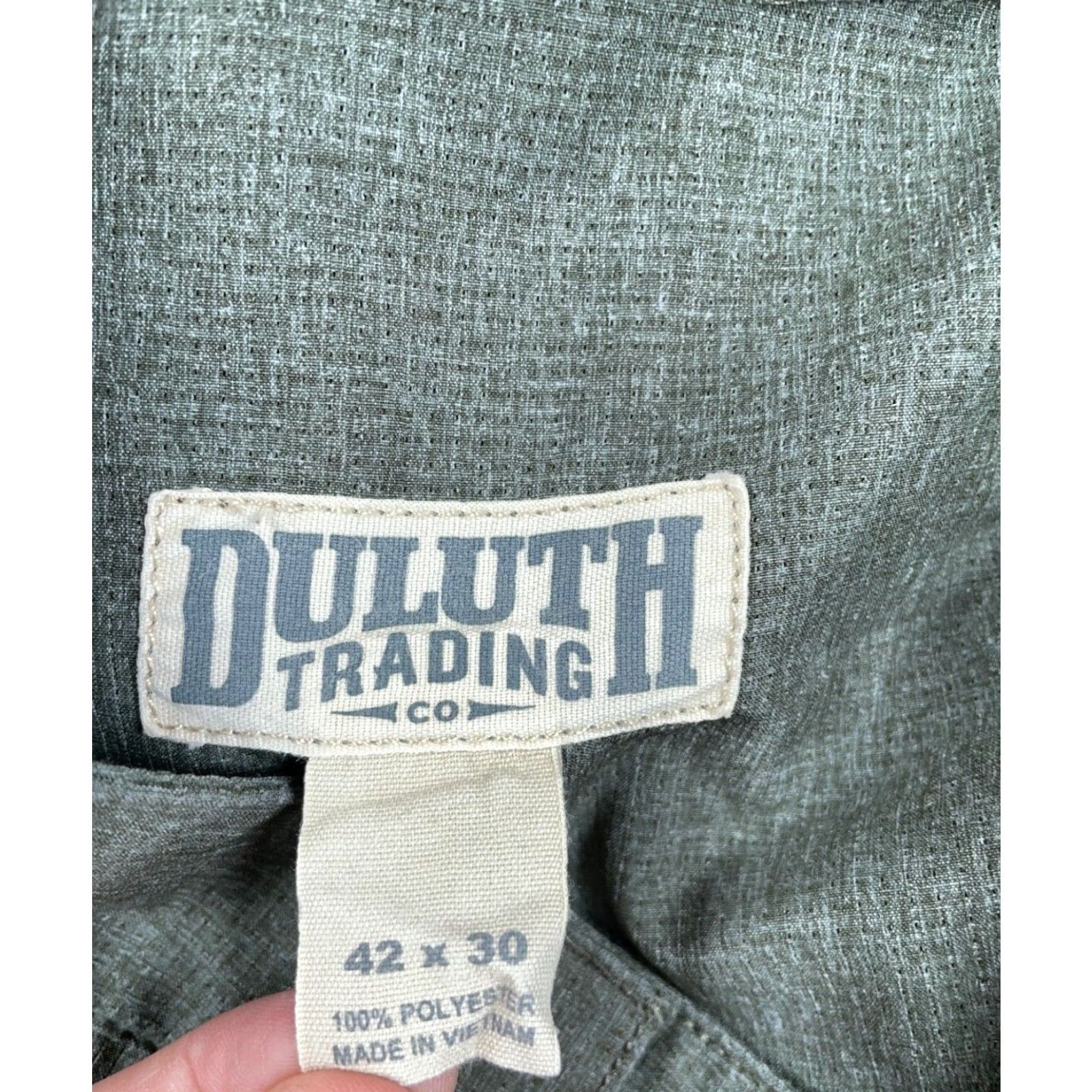 Vintage Duluth Breezeshooter Pants Men's 42 x 39 Green Lightweight Zip Pocket Outdoor Chino Casual Size US 42 / EU 58 - 3 Thumbnail