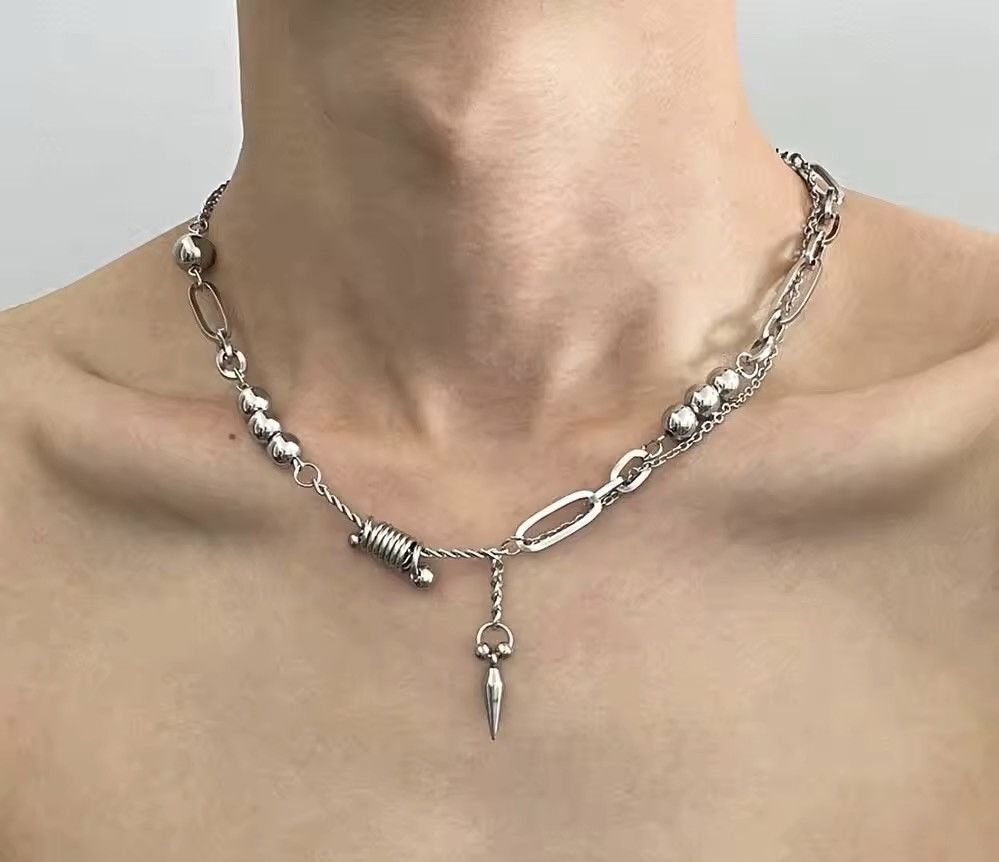 Japanese Brand × Jewelry Splicing Clavicle Rivet Pendant Necklace Size ONE SIZE - 1 Thumbnail