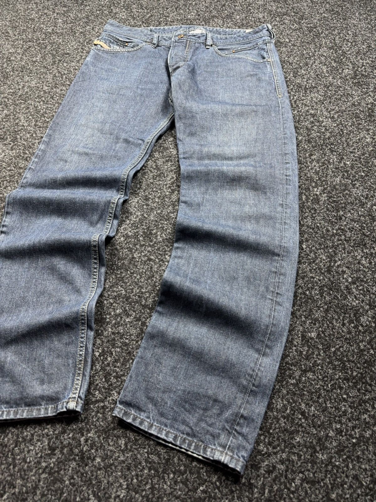 Diesel Luxury 00s Y2K Diesel Belther Regular Slim Tapered Jeans Size US 36 / EU 52 - 3 Thumbnail