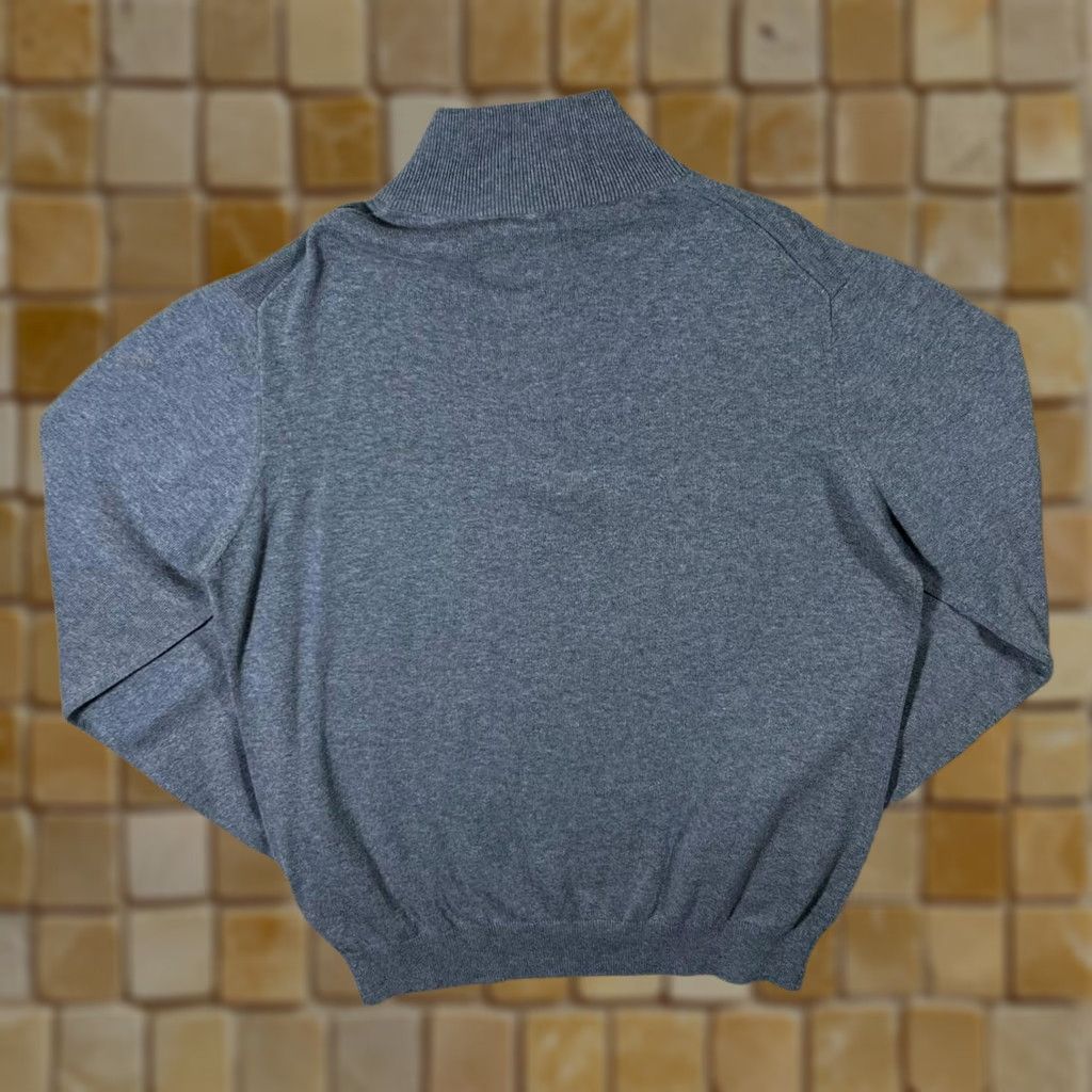 Gant GANT Classic Grey Embroidered Mini Logo 1/4 Zip Cotton Sweater Jumper Medium Mens Jumper Size US M / EU 48-50 / 2 - 1 Thumbnail
