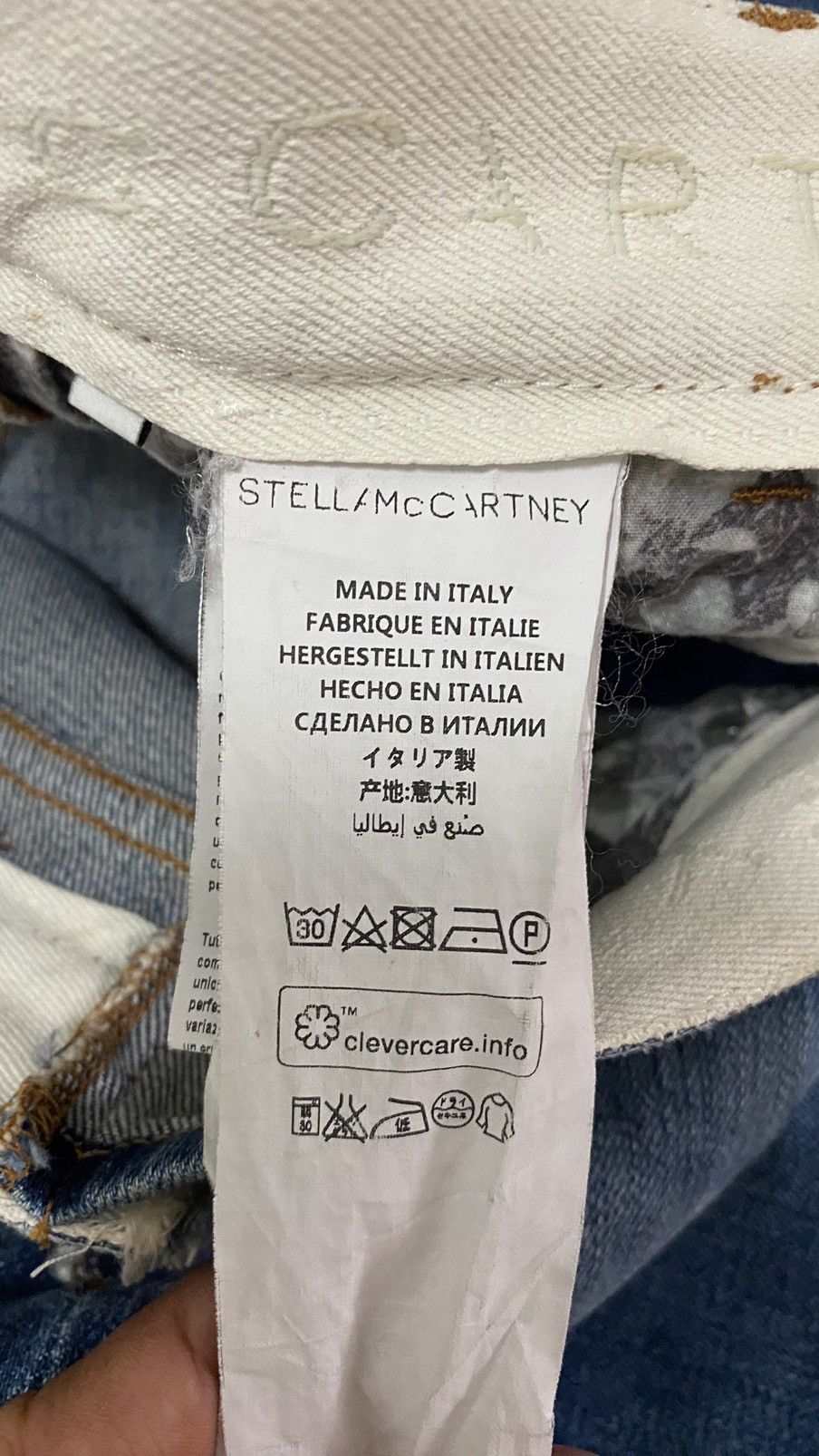 Stella McCartney Stella Mccartney Distressed Denim Patchwork Blue Jeans Pants Size US 35 - 22 Thumbnail