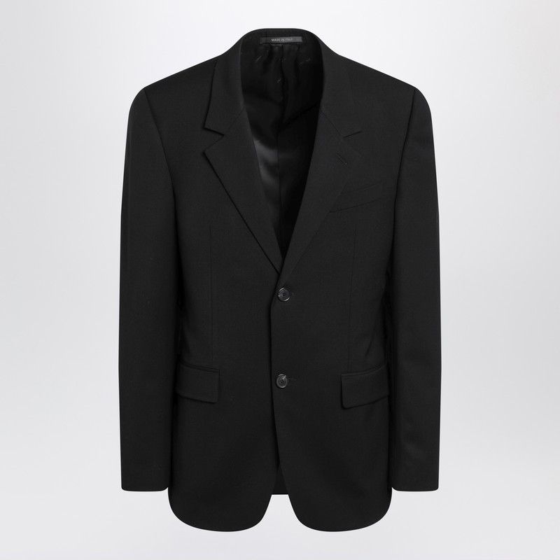 Balenciaga Balenciaga Black Single-Breasted Wool Jacket Size US L / EU 52-54 / 3 - 1 Thumbnail