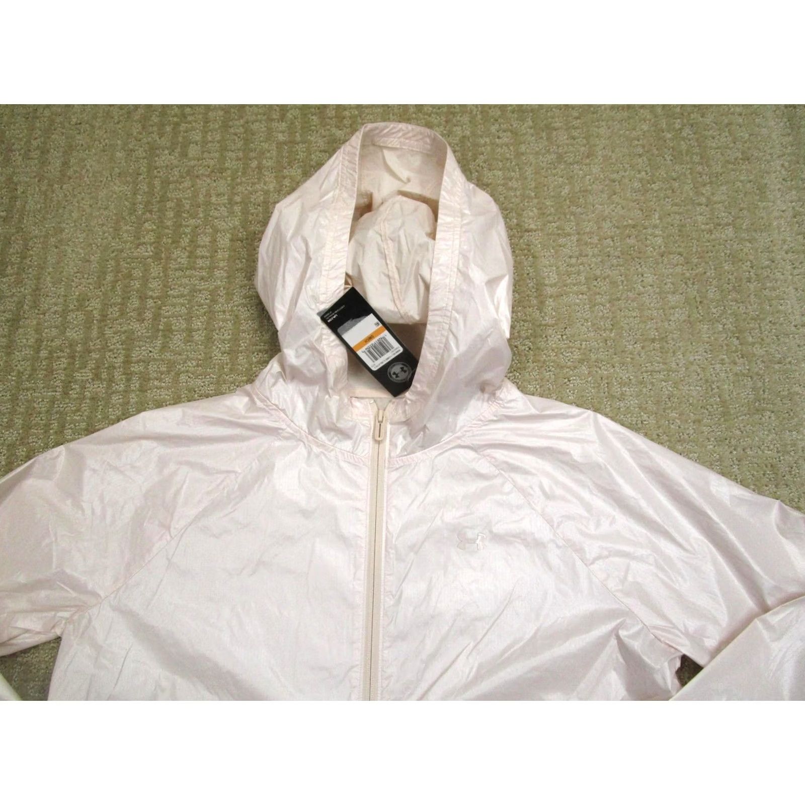Under Armour Under Armour Jacket Women Small Pink UA Storm Hooded Windbreaker Water Repellent Zip Front Lightweight Pockets Outdoor Athleisure Size S / US 4 / IT 40 - 2 Thumbnail