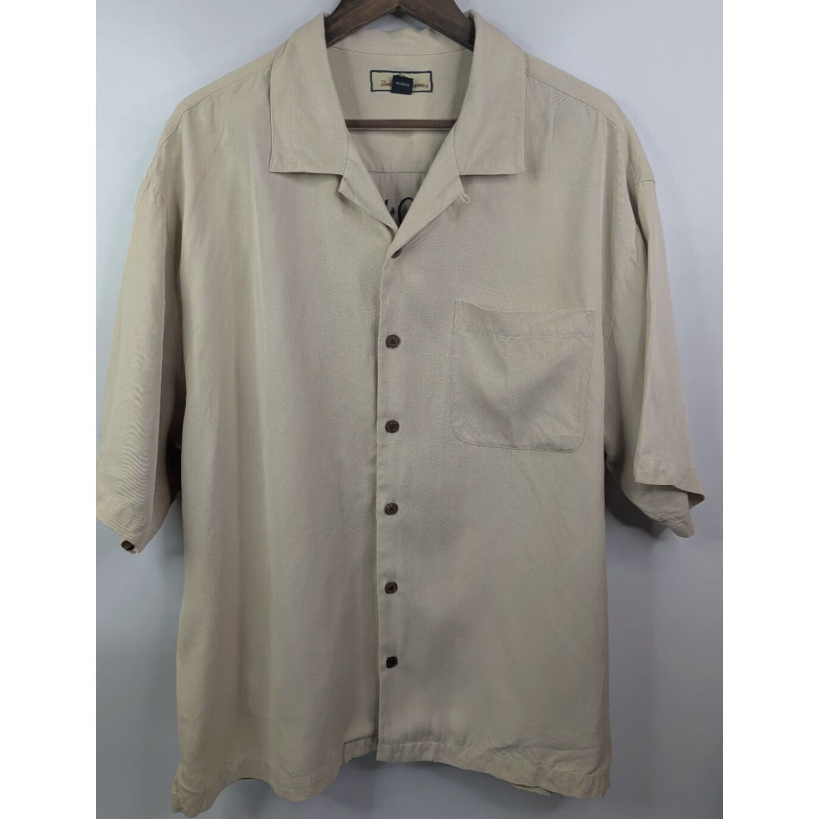 Tommy Bahama VINTAGE Tommy Bahama Shirt Men's XL Embroidered Sail Fast Live Slow 100% Silk Hawaiian Beach Nautical Shirt Size US XL / EU 56 / 4 - 5 Thumbnail