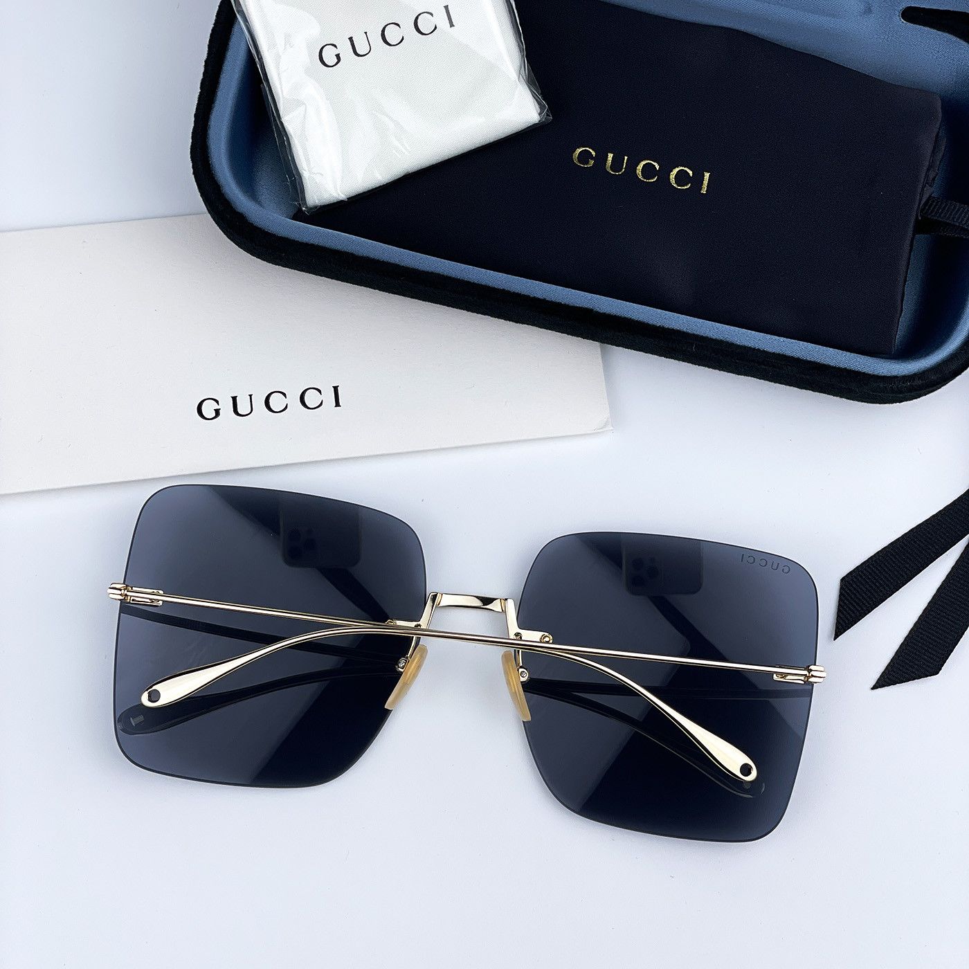 Gucci NEW GUCCI GG1147S 001 Butterfly Oversized Women Sunglasses Size ONE SIZE - 12 Thumbnail