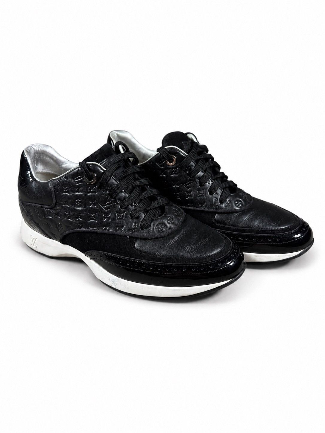 Louis Vuitton Louis Vuitton Monogram Run Away Sneakers – Black / Silver Size US 5 / EU 37 - 1 Thumbnail