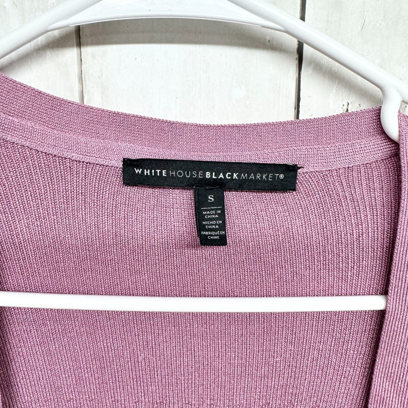 White House Black Market White House Black Market S Ribbed Long Cardigan Sweater Knit Size S / US 4 / IT 40 - 2 Thumbnail