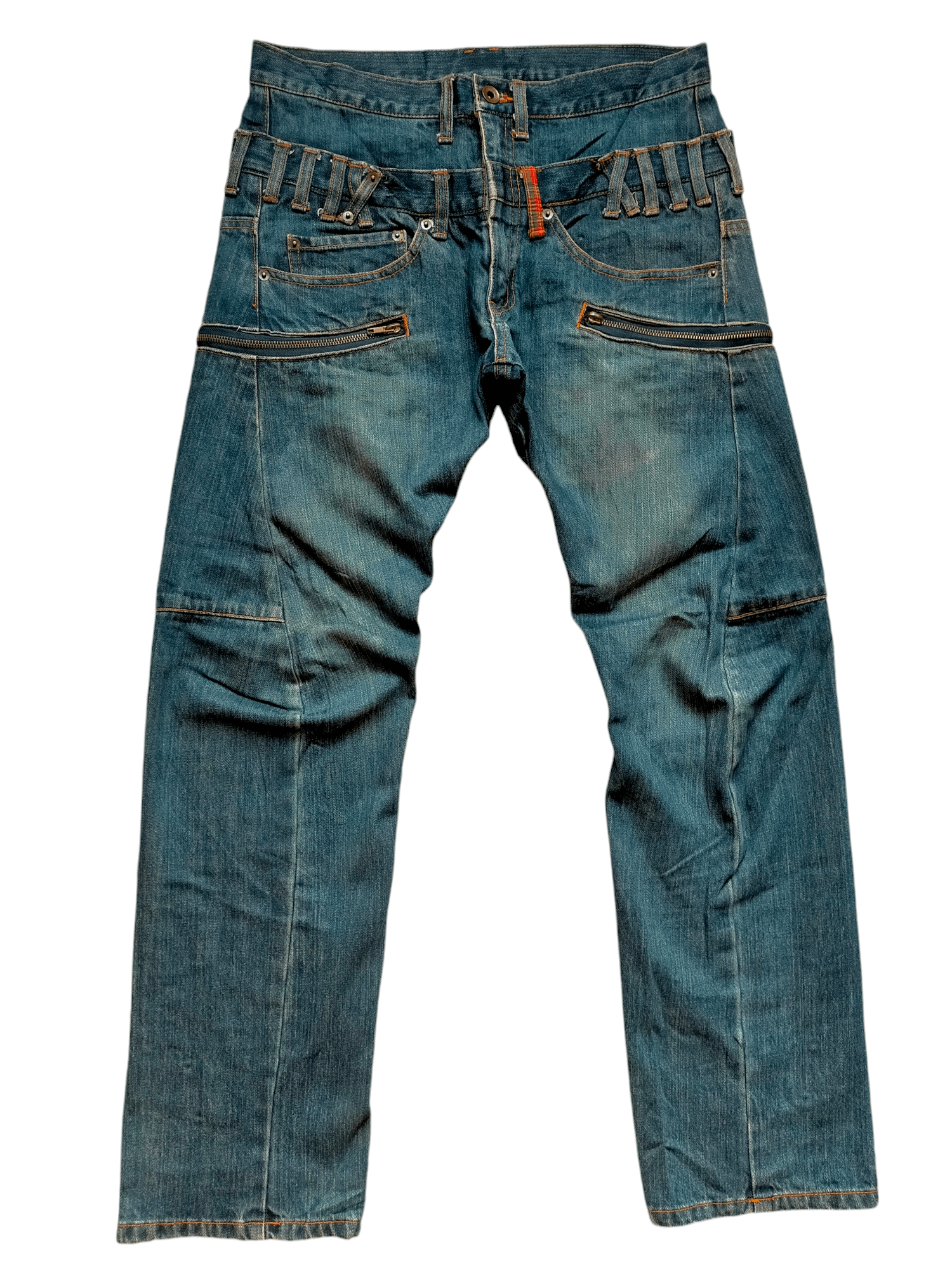 Hysteric Glamour × Japanese Brand PROP Garments INC.Double Waist Multipocket Zipped Jeans Size US 32 / EU 48 - 1 Thumbnail