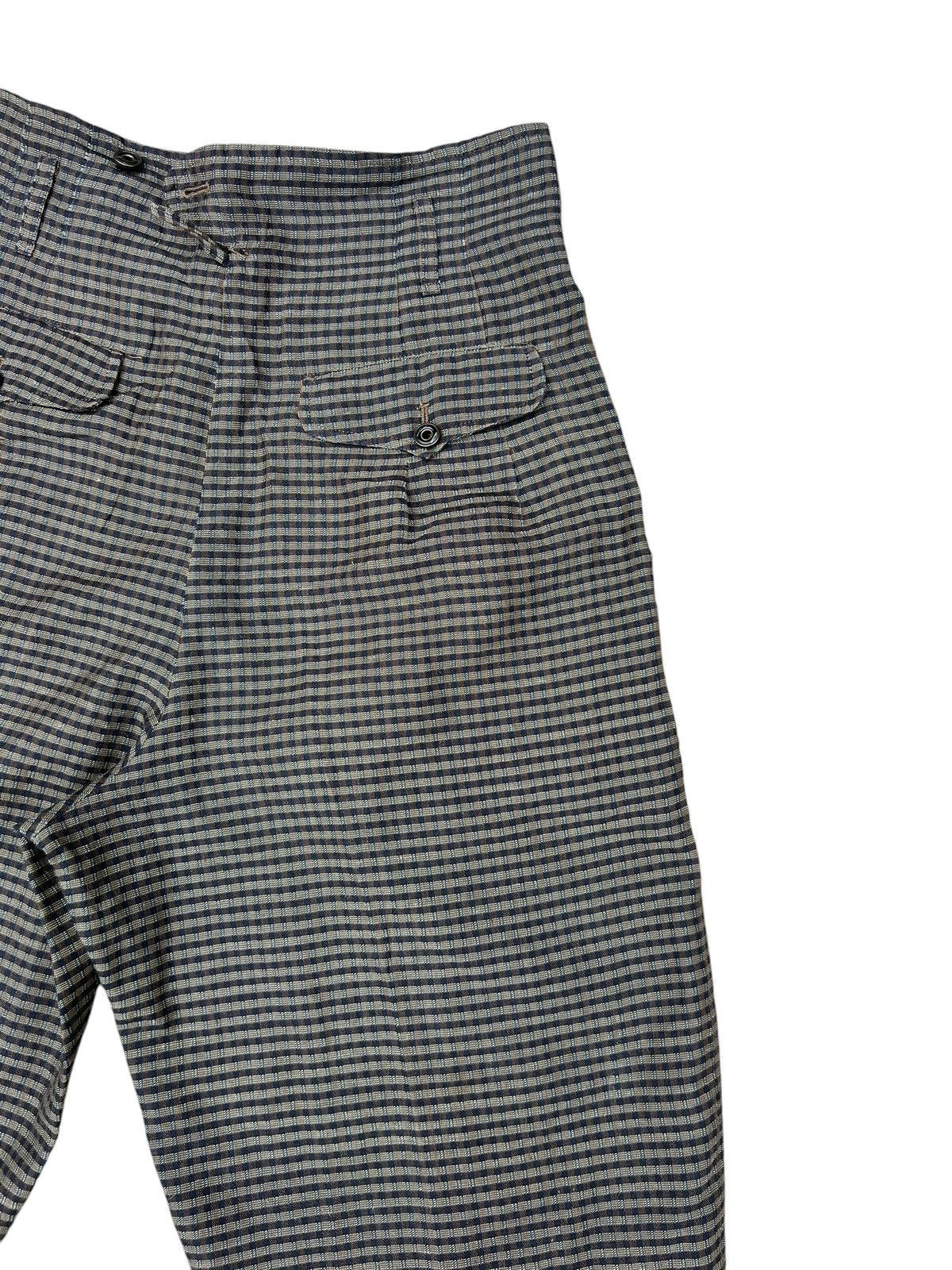 Matsuda 90s Nicole Stripe Linen Silk Jacquard Balloon Trouser Size US 29 - 18 Thumbnail
