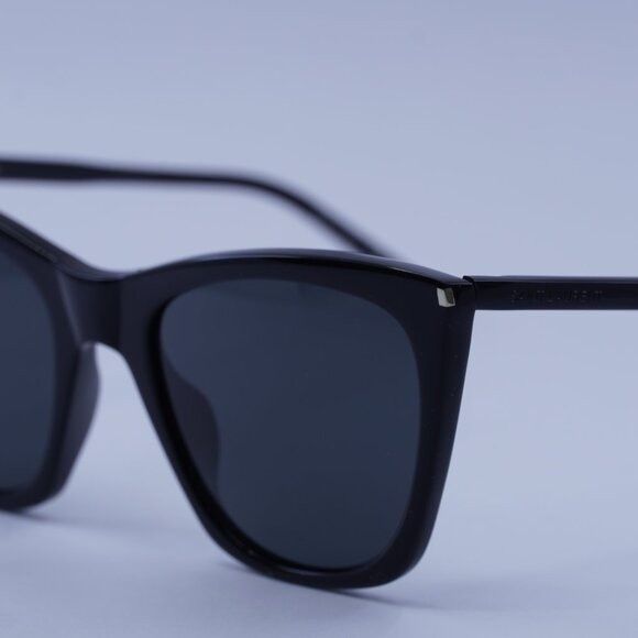 Saint Laurent Paris Saint Laurent SL 214 KATE THIN 001 Sunglasses Black Cat Eye Size ONE SIZE - 4 Thumbnail