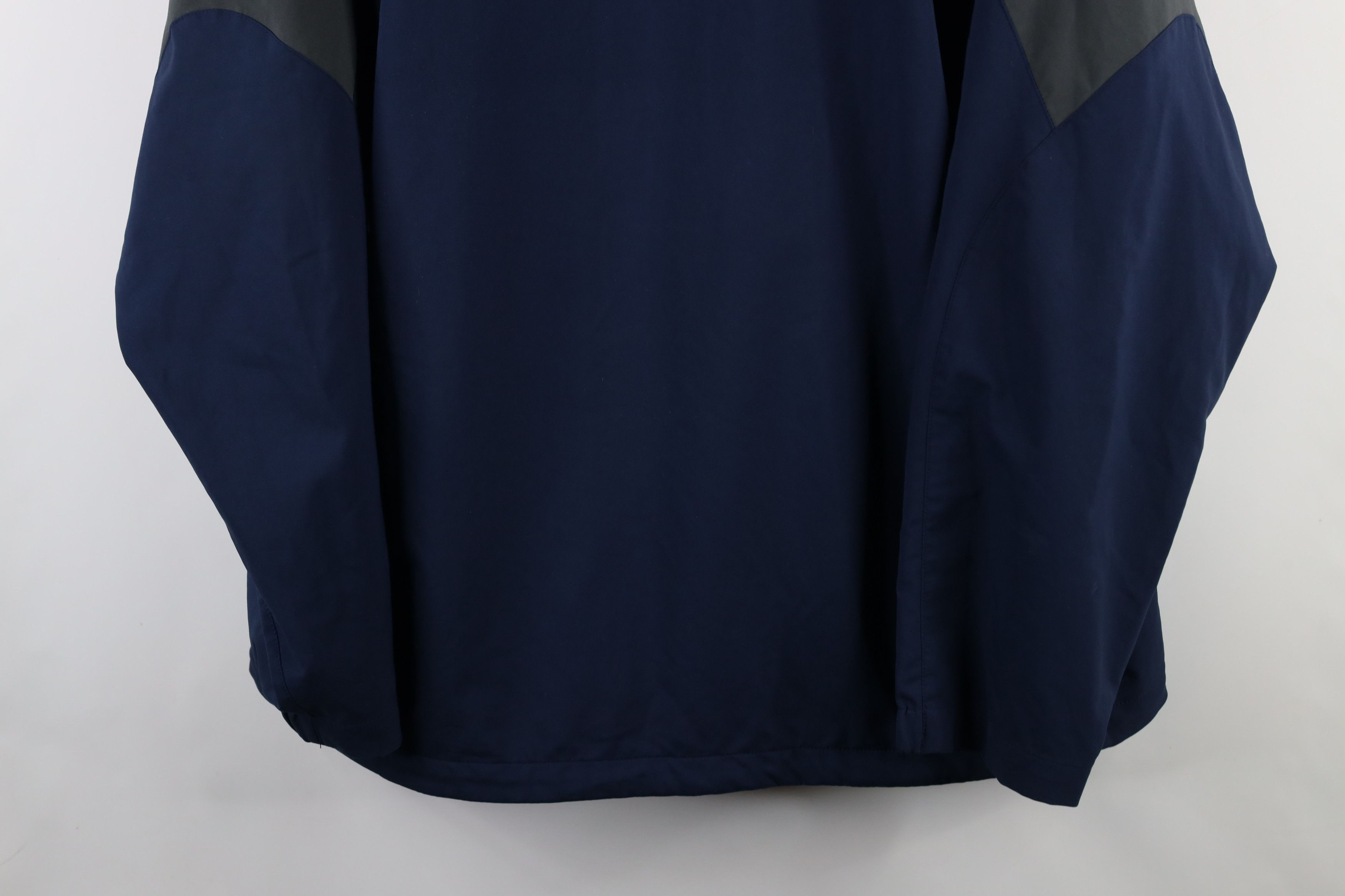 Nike × Vintage Nike Block Swoosh Half Zip Pullover Jacket Navy Blue Size US XXL / EU 58 / 5 - 3 Thumbnail
