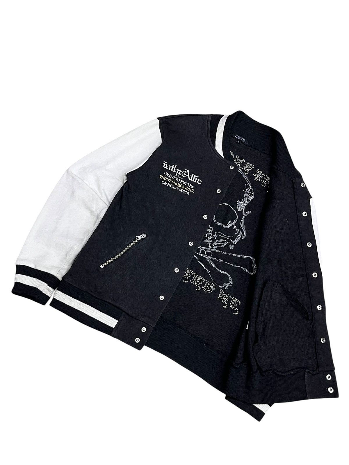 In The Attic 💀Vtg IN THE ATTIC Punk Varsity Jacket Death Brothers Skull Size US M / EU 48-50 / 2 - 6 Thumbnail