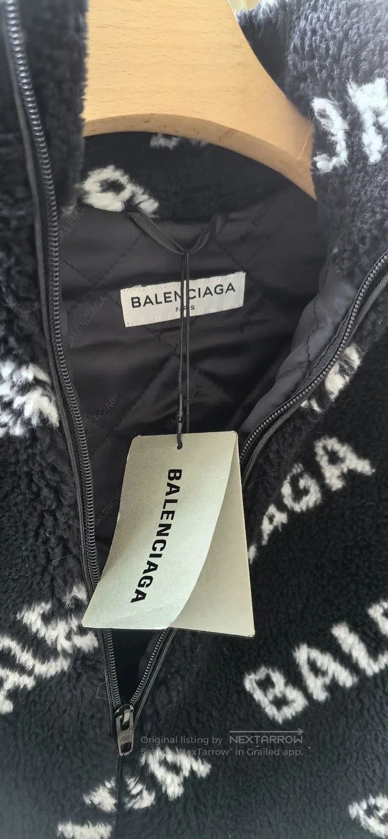 Balenciaga Balenciaga Shearling Logo Coat. Size US XS / EU 42 / 0 - 4 Thumbnail