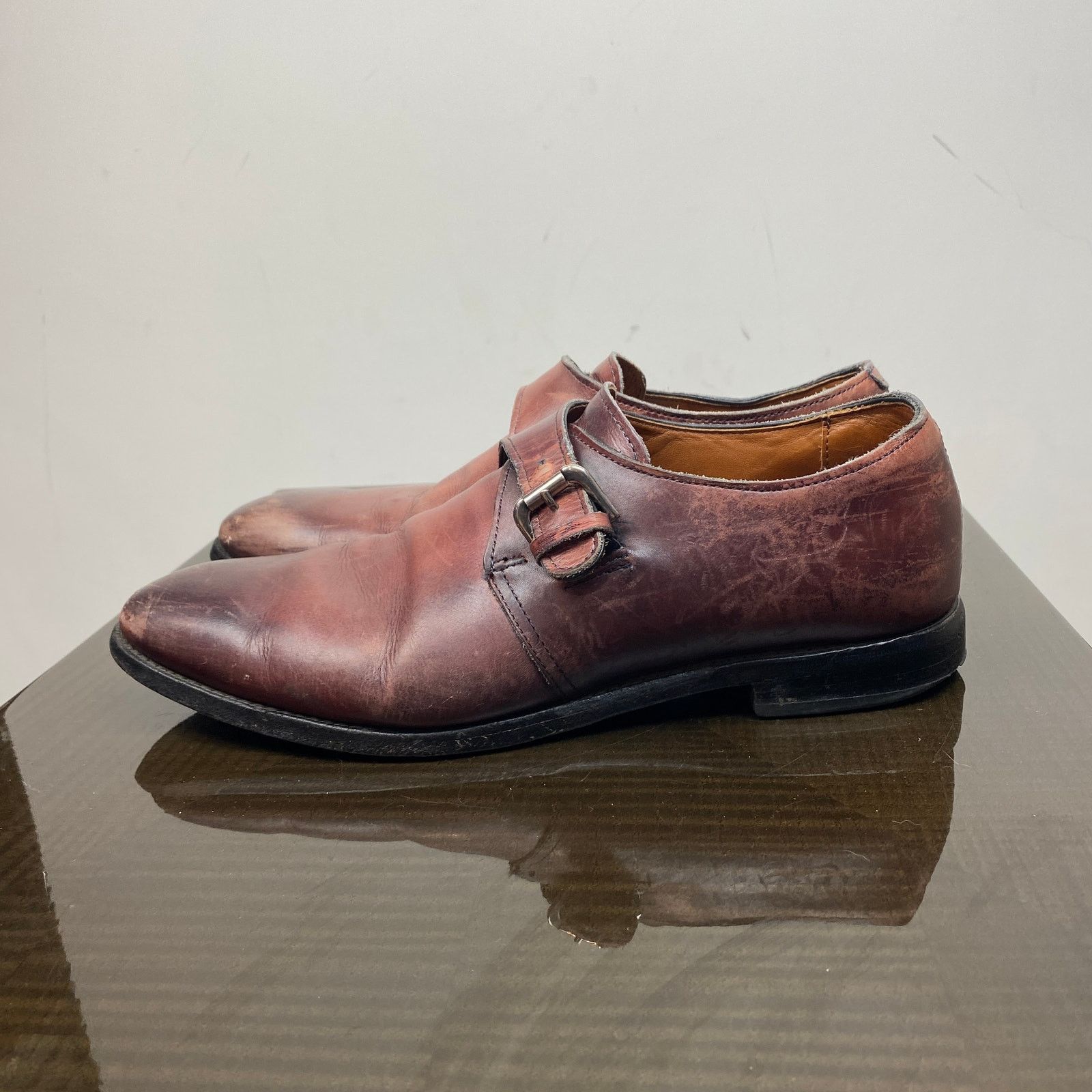 Allen Edmonds Allen Edmonds Warwick Monk Strap Leather Dress Shoes 10D Size US 10 / EU 43 - 5 Thumbnail