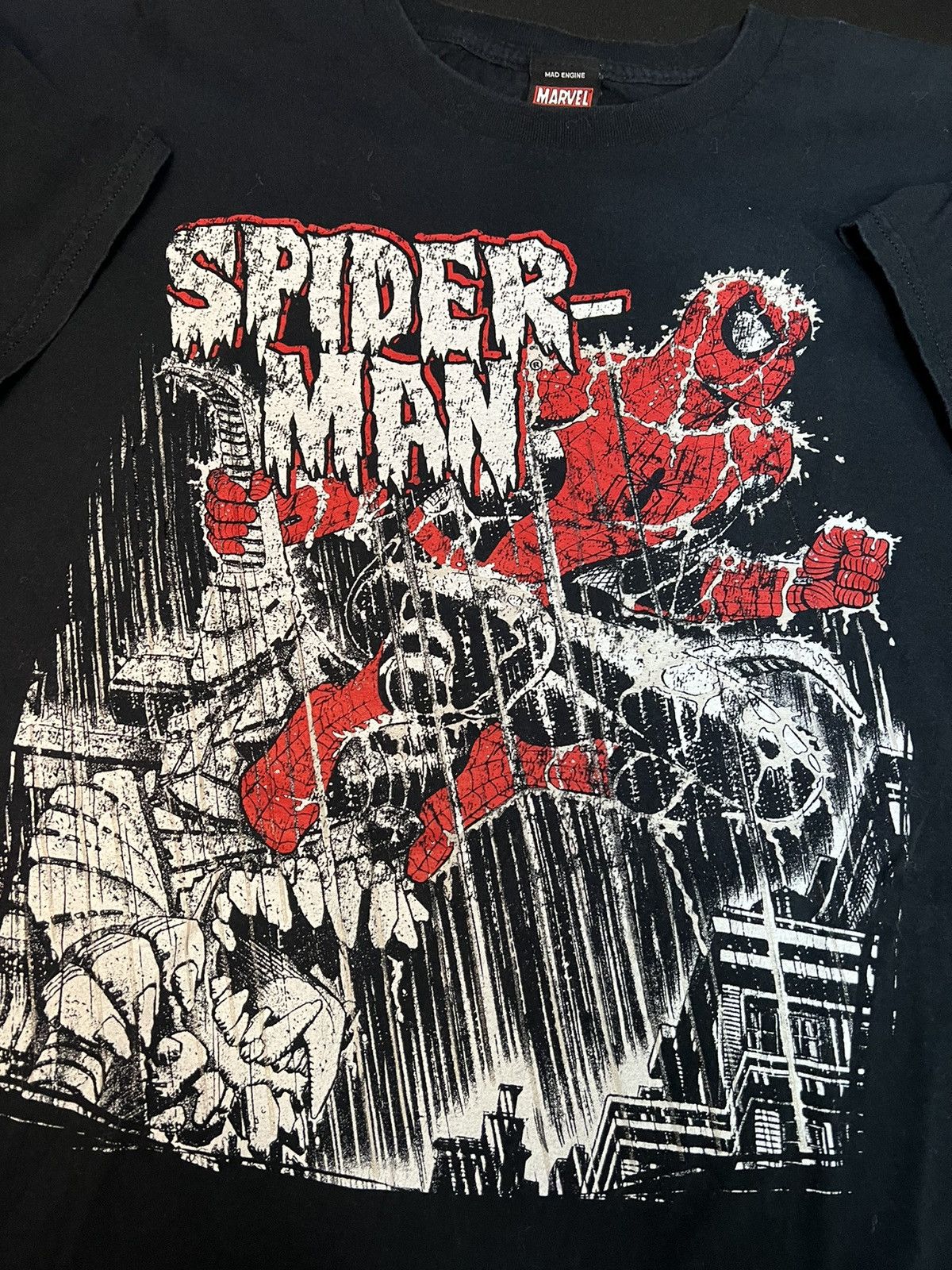Mad Engine Vintage spiderman mad engine rain t shirt size XL navy Size US XL / EU 56 / 4 - 2 Thumbnail