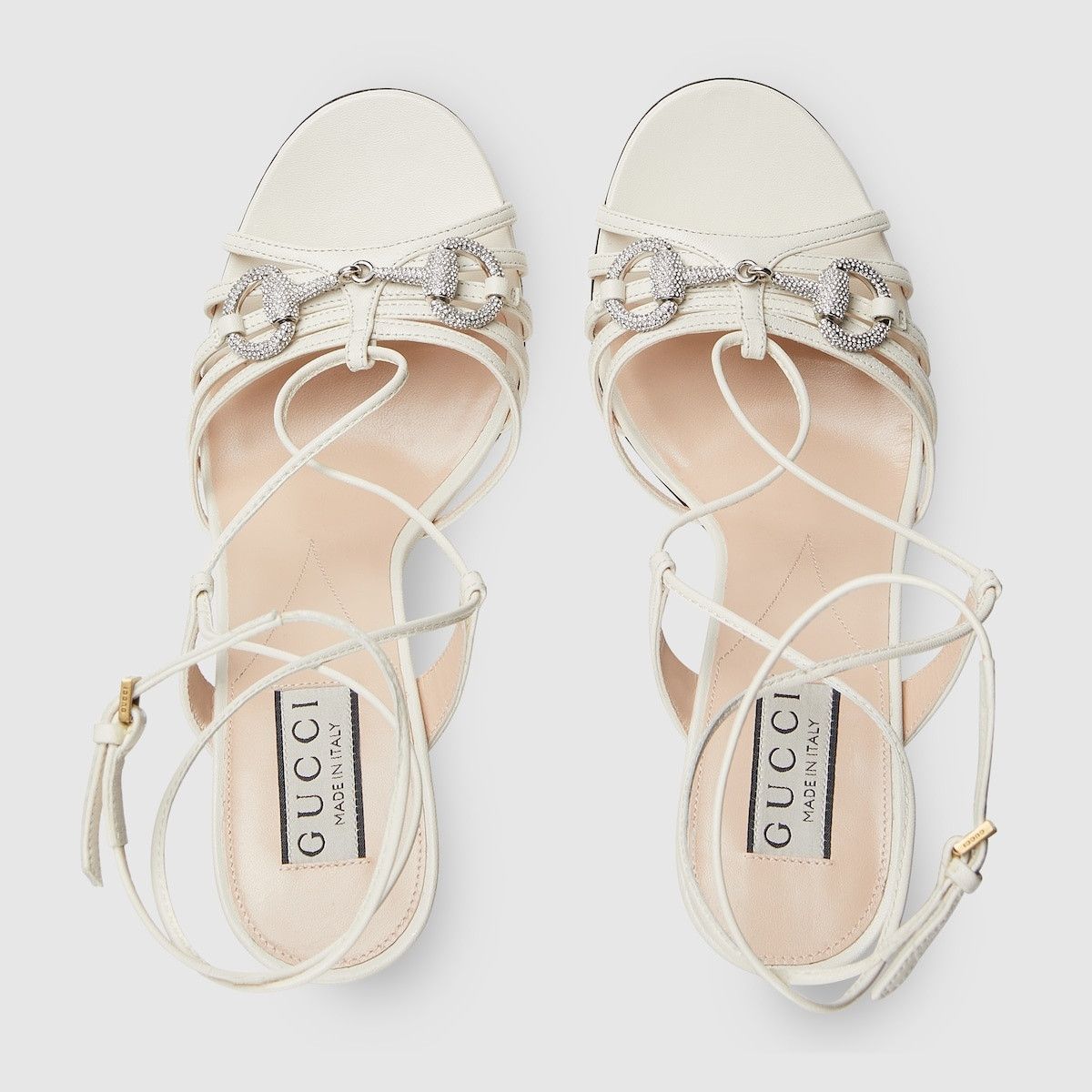 Gucci o1s1wg110425 Women's Horsebit Sandals in White Size US 5 / IT 35 - 5 Thumbnail
