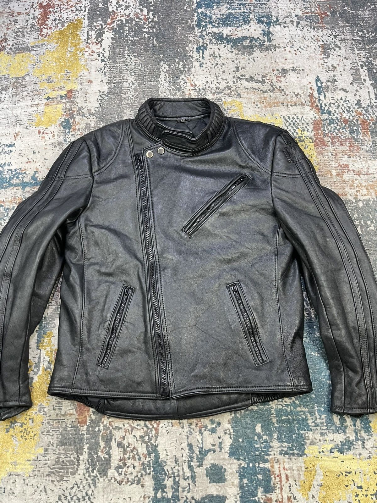 Harley Davidson Vtg Genuine Leather Padded Panel Motorcycle Jacket Size US M / EU 48-50 / 2 - 6 Thumbnail