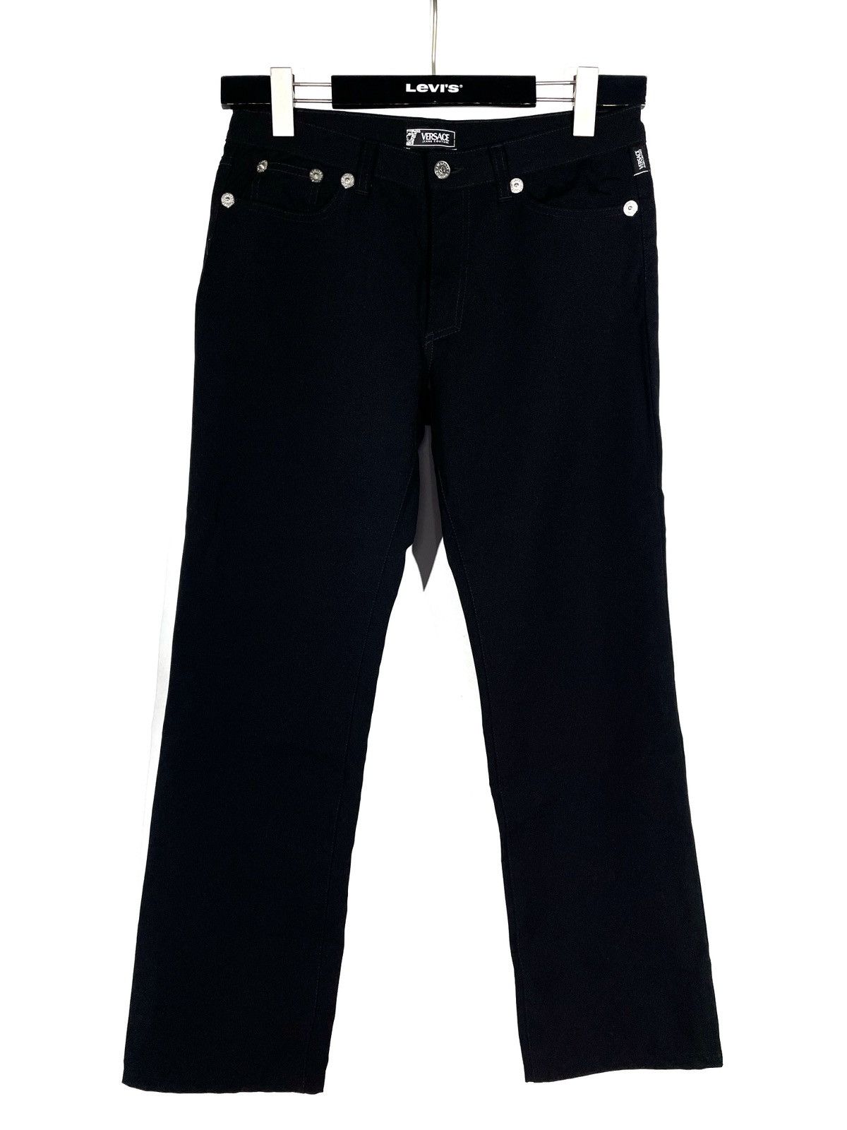 image of Versace Jeans Couture Nylon Straight Black Pants Size 46, Men's