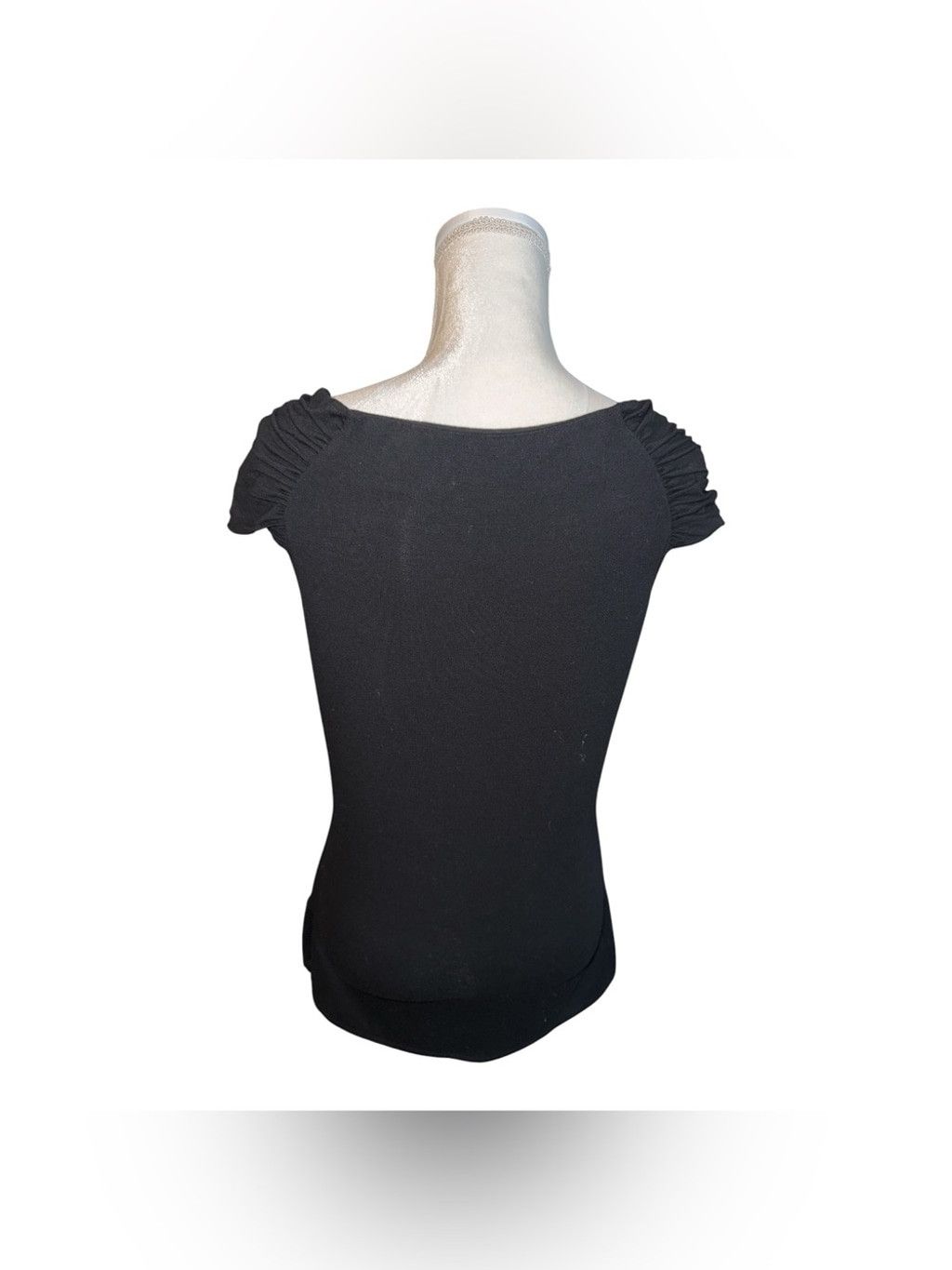 White House Black Market White House Black Market Elegant Black Cap Sleeve Top- Mediu Size M / US 6-8 / IT 42-44 - 2 Thumbnail