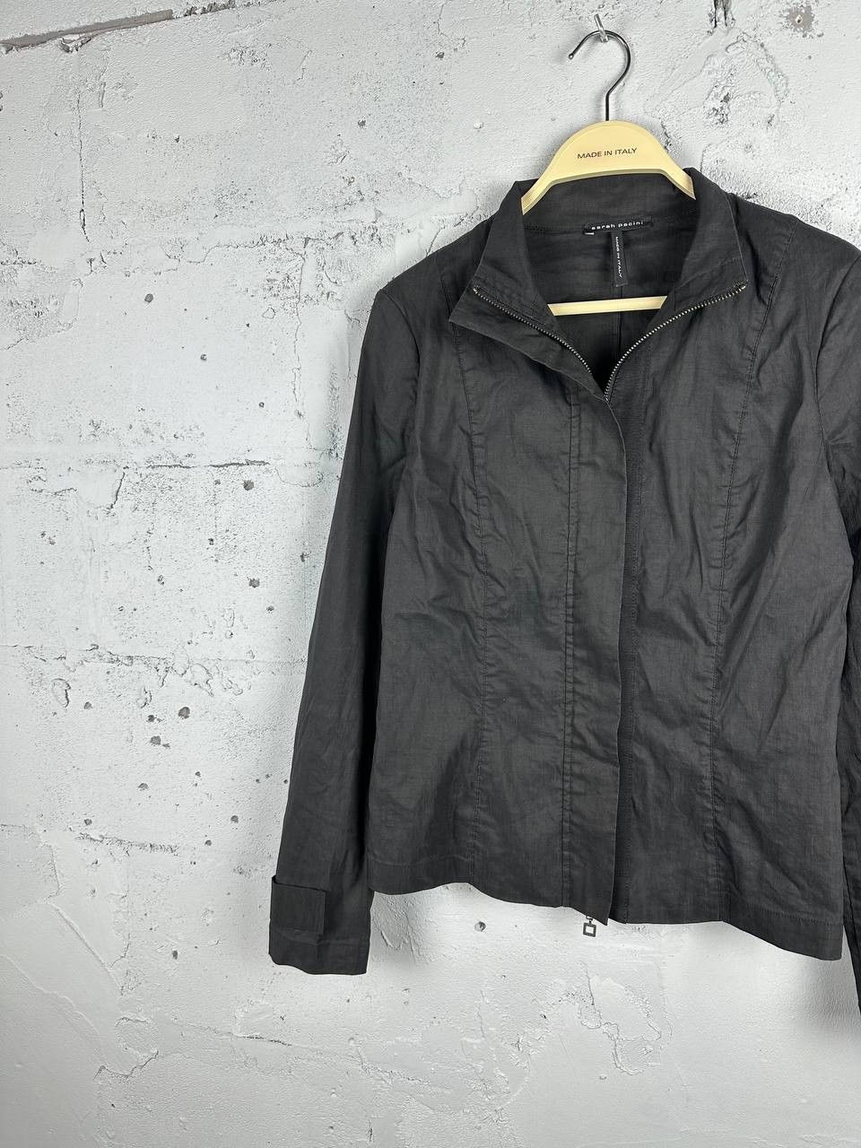 Sarah Pacini Avantgarde Linen Black Opium Sarah Pacini Light Jacket Size S / US 4 / IT 40 - 2 Thumbnail