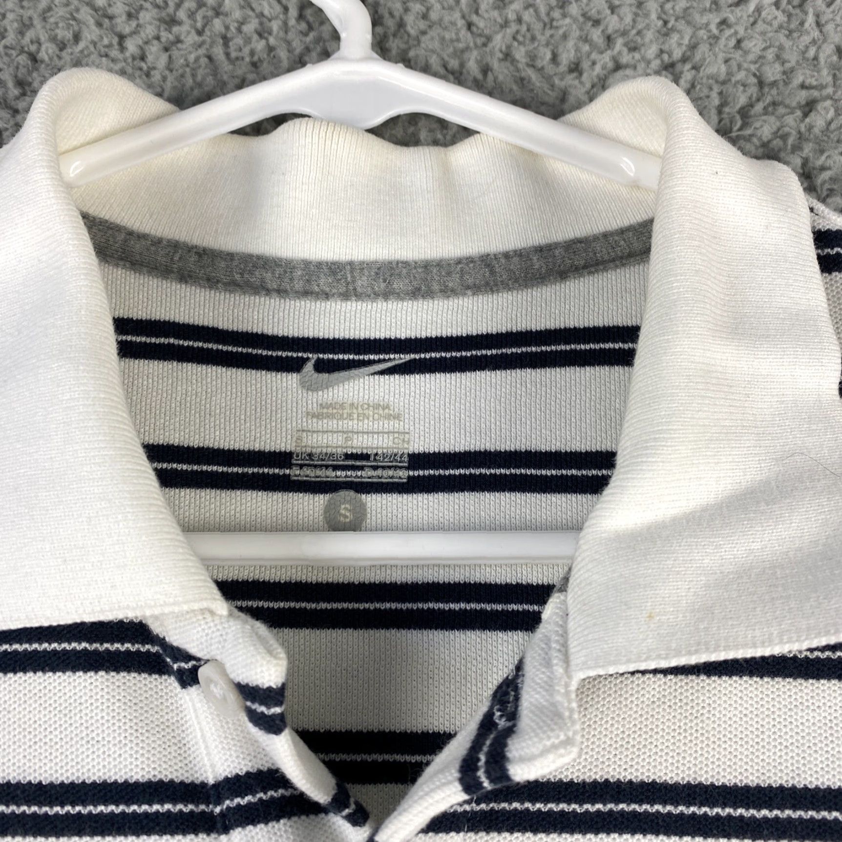 Nike Nike Golf Polo Shirt Cotton Tour Performance Striped White Mens Size S 49-8 Size US S / EU 44-46 / 1 - 5 Thumbnail