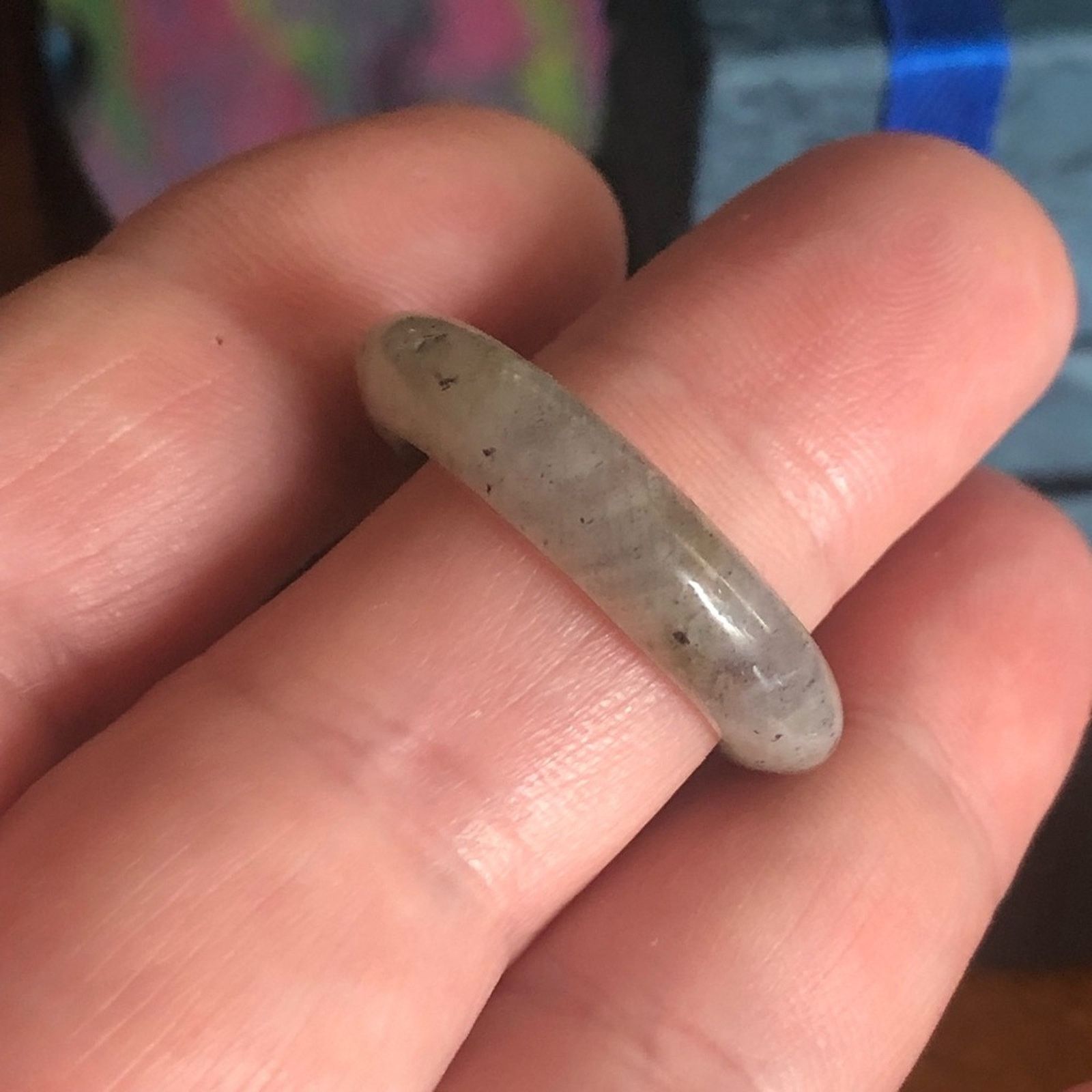 Handmade Handcrafted genuine labradorite stone band ring 9 Size ONE SIZE - 7 Thumbnail