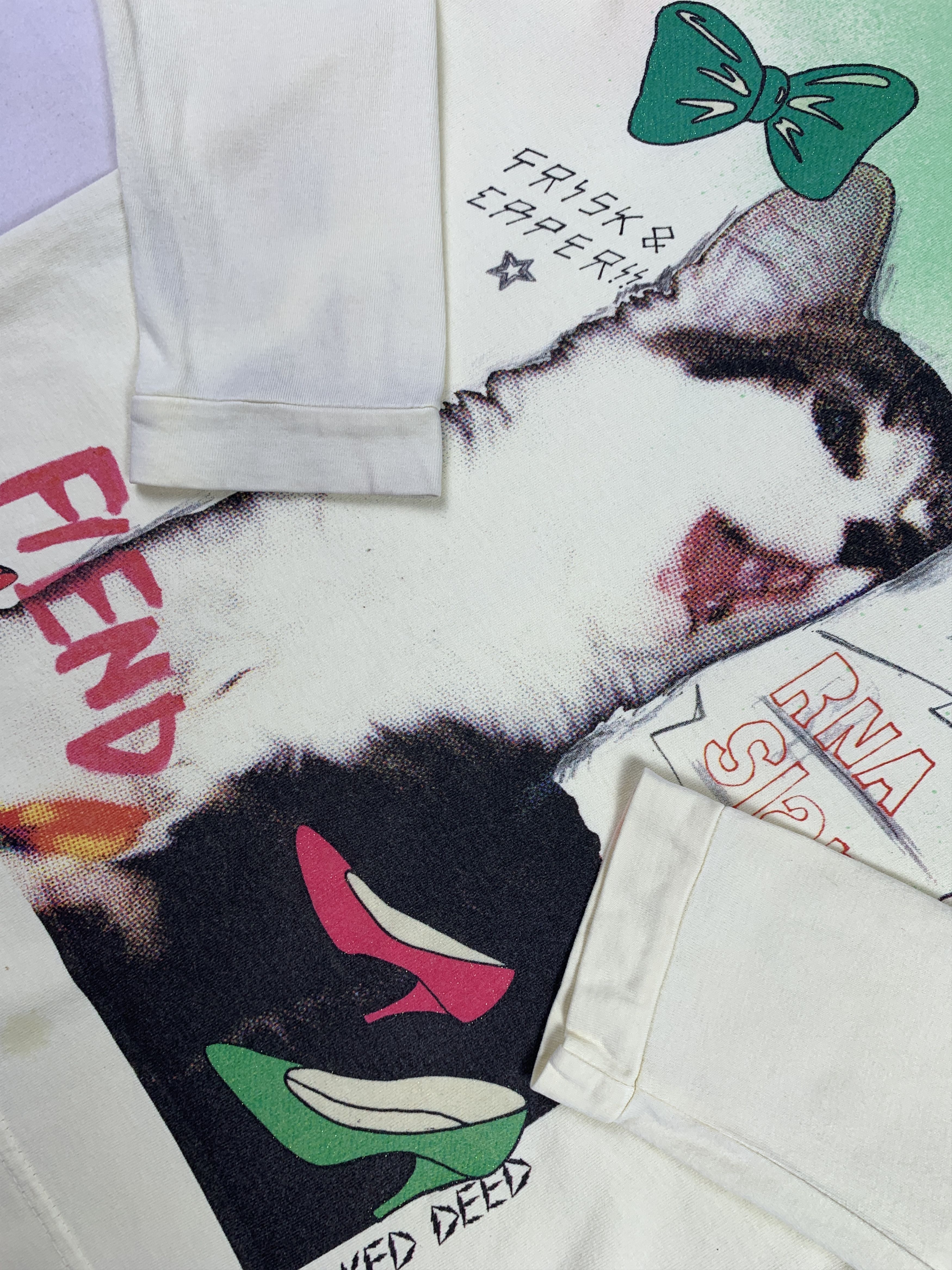 Japanese Brand RnA Slang Big Cat Printed Longsleeve Top (M) Size M / US 6-8 / IT 42-44 - 5 Thumbnail