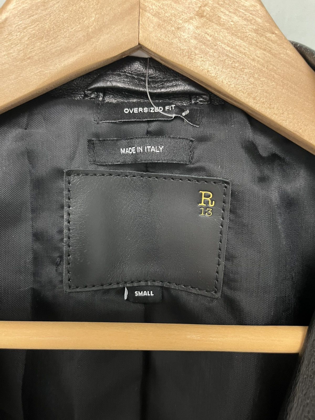 R13 Belt Collar Leather Jacket Small Size US S / EU 44-46 / 1 - 10 Thumbnail