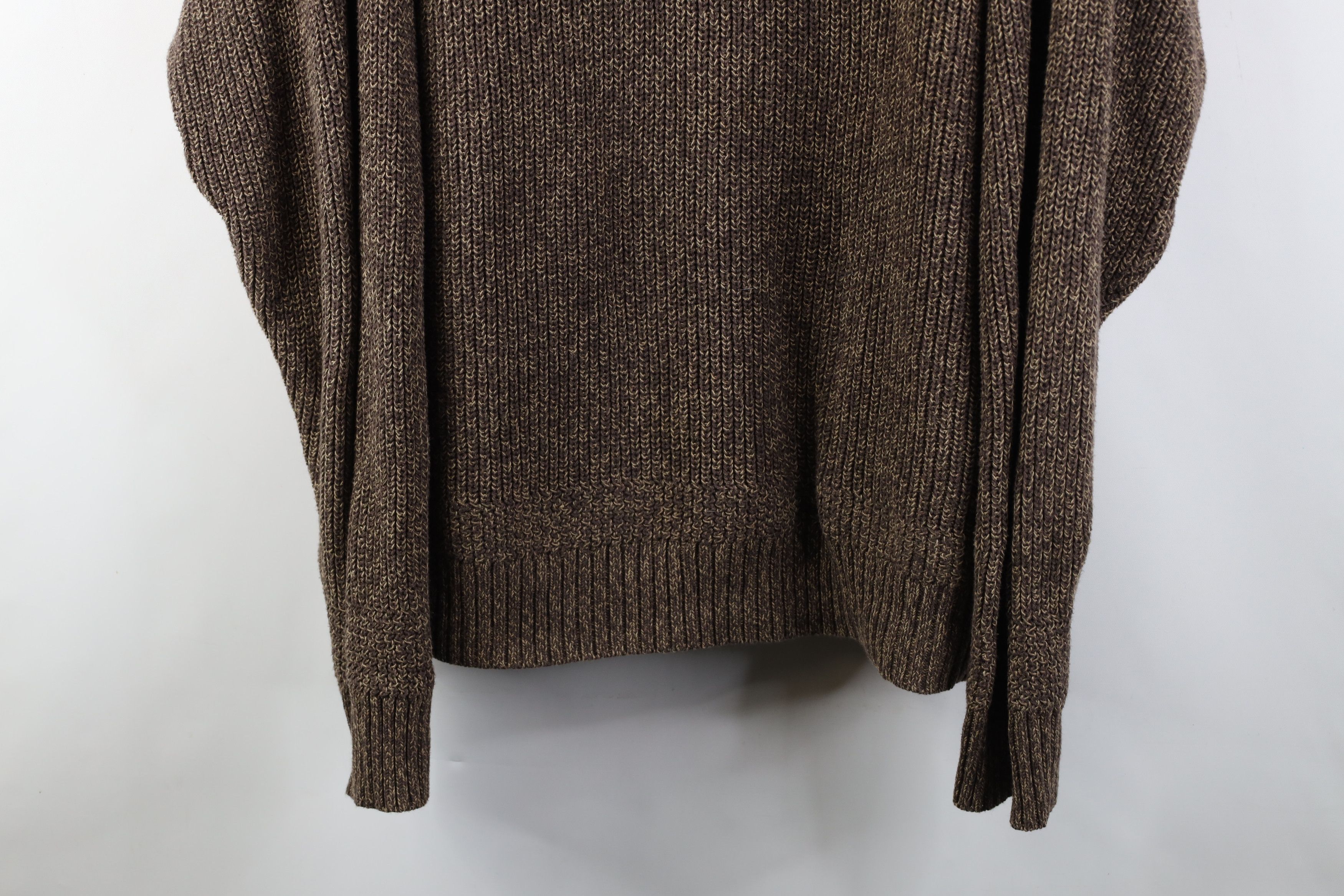 Vintage Vintage 90s Streetwear Ribbed Knit Henley Sweater Brown Size US XXL / EU 58 / 5 - 3 Thumbnail