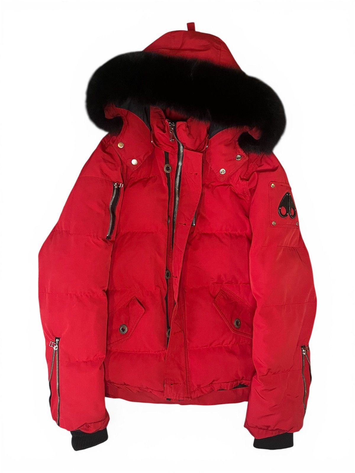 Moose Knuckles Red women’s Moose knuckles puffer jacket with fur hood Size L / US 10 / IT 46 - 1 Thumbnail