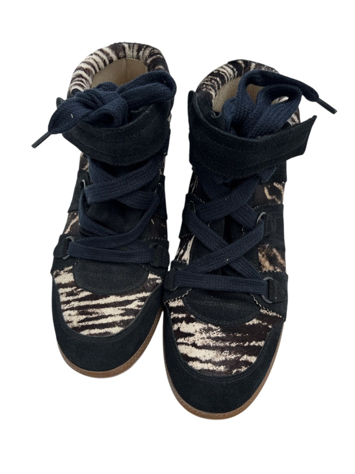 Isabel Marant Pony Hair Zebra Bobby Sneakers Size US 9 / IT 39 - 4 Thumbnail