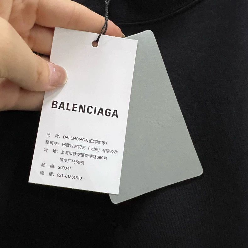 Balenciaga Balenciaga Black logo label short sleeve Size US L / EU 52-54 / 3 - 4 Thumbnail