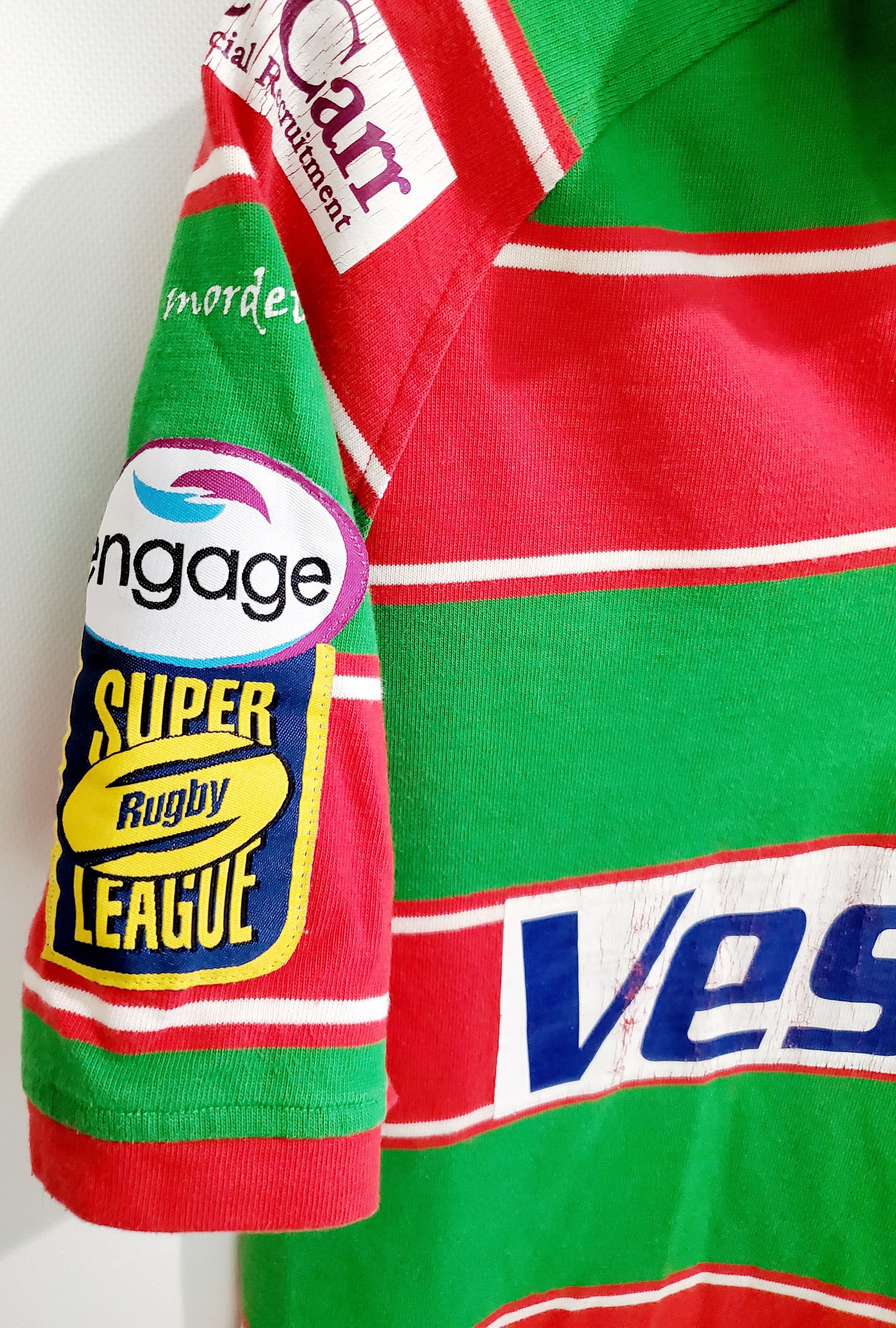 Canterbury of New Zealand × Vintage Warrington Wolves Away Wembley Rugby League Shirt size S Size US S / EU 44-46 / 1 - 3 Thumbnail