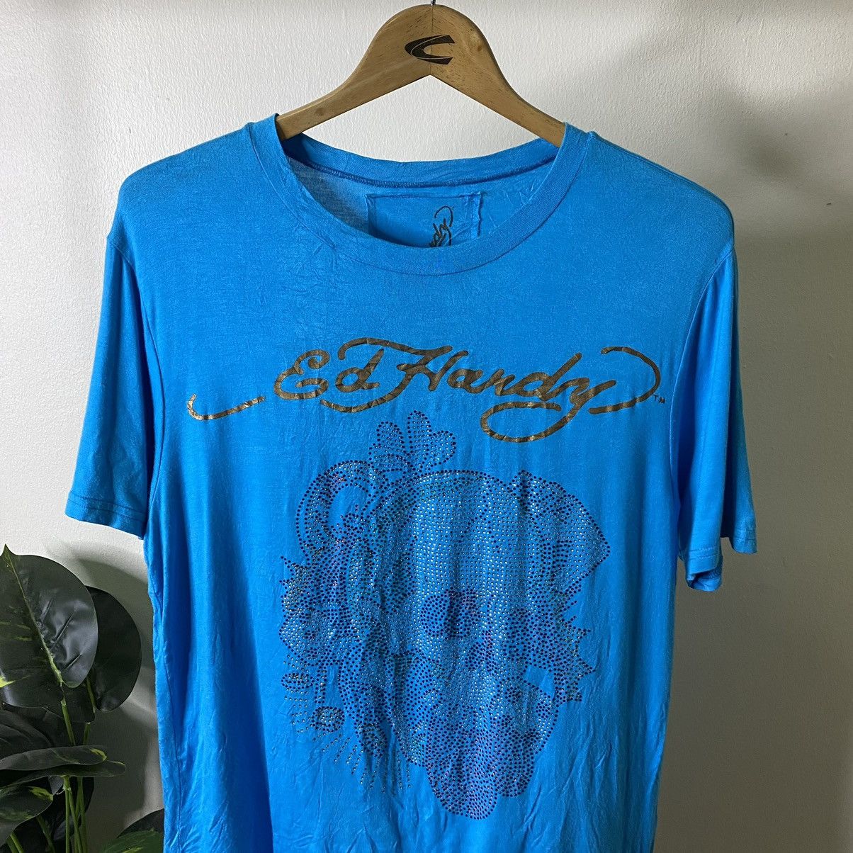 Ed Hardy Ed Hardy Swarovski Skulls Detailing Affliction Tee Size US M / EU 48-50 / 2 - 2 Thumbnail