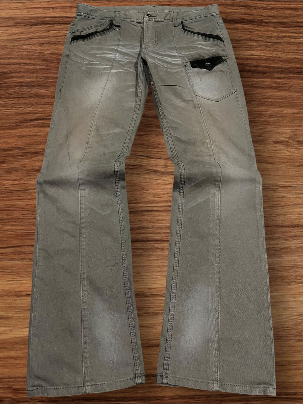 If Six Was Nine × Le Grande Bleu (L.G.B.) × Nicole Club Vintage Nicole Club Hideaways Clawmark Flare Style Pants Size US 34 / EU 50 - 1 Thumbnail