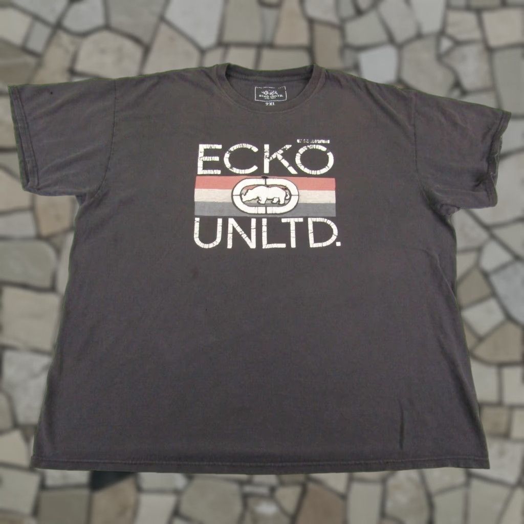 Ecko Unltd. VINTAGE Ecko Unltd Shirt Mens 2XL Black Rhino Logo T-Shirt Hip Hop Graphic Print Short Sleeve Crew Neck Adults XXL Black Logo Decade 2000s Mens Size US XXL / EU 58 / 5 - 1 Thumbnail