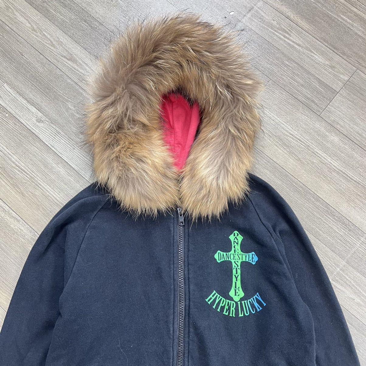 Hysteric Glamour 2000s Dance Style Cross Punk Gothic Lgb Zip Fur Hoodie Y2K Size US S / EU 44-46 / 1 - 2 Thumbnail