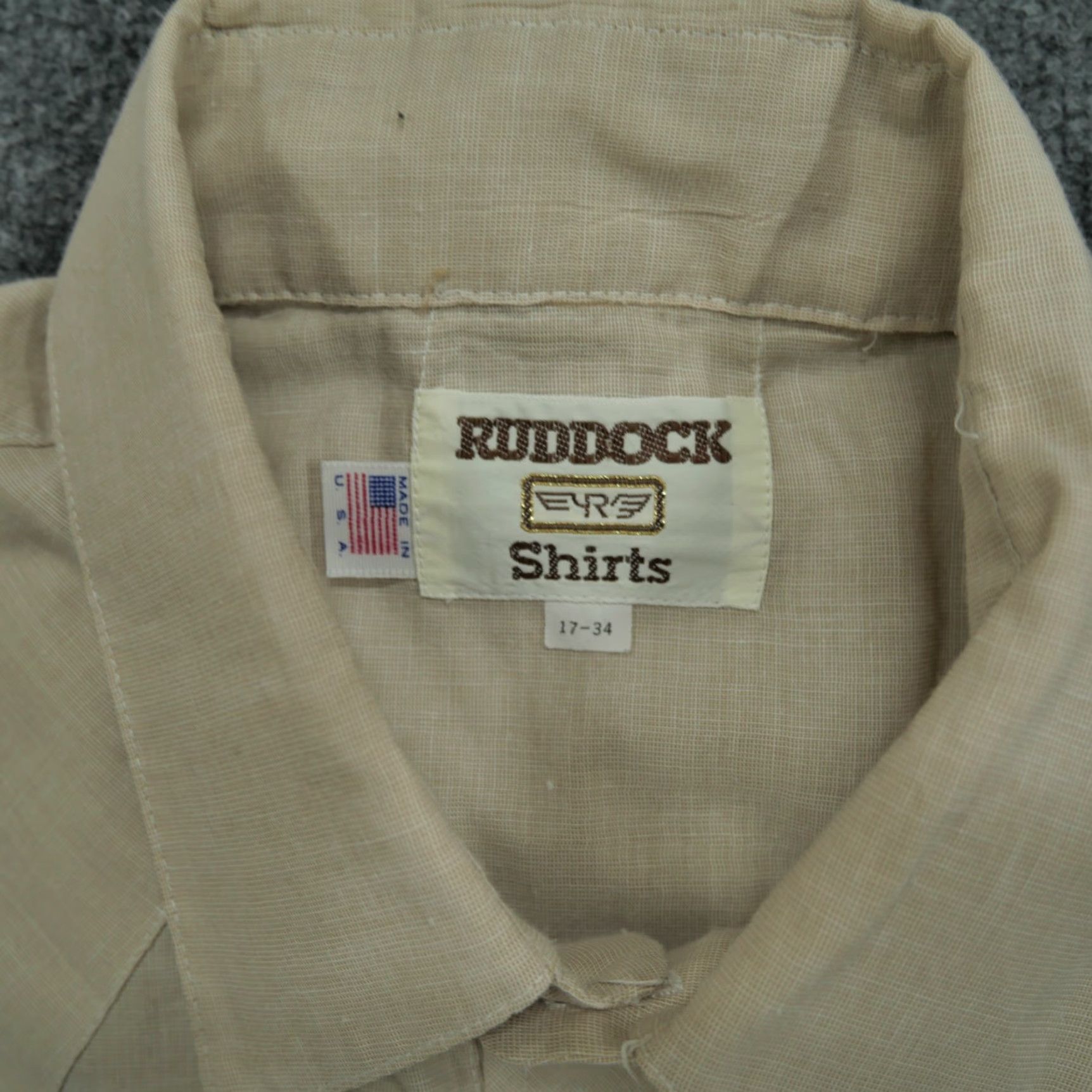 Vintage VINTAGE Ruddock Shirts Mens 34 Tan Pearl Snap Western Cowboy Shirt Regular Classic 7/10 Mens Size US S / EU 44-46 / 1 - 4 Thumbnail
