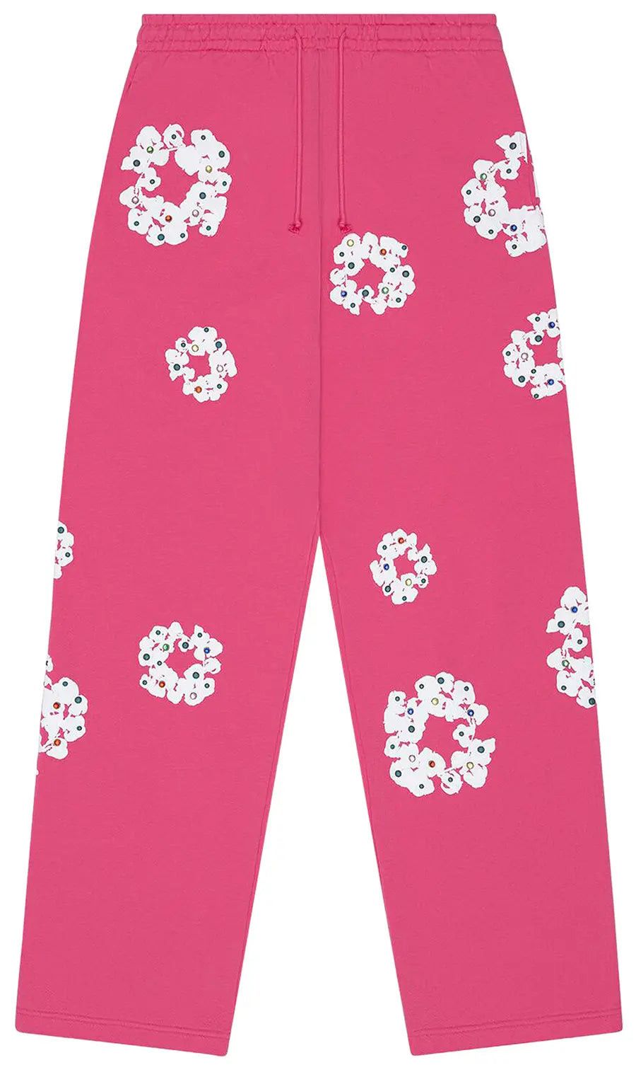DENIM TEARS Rhinestone Cotton Wreath Sweatpants 'Pink' Size US 32 / EU 48 - 1 Thumbnail