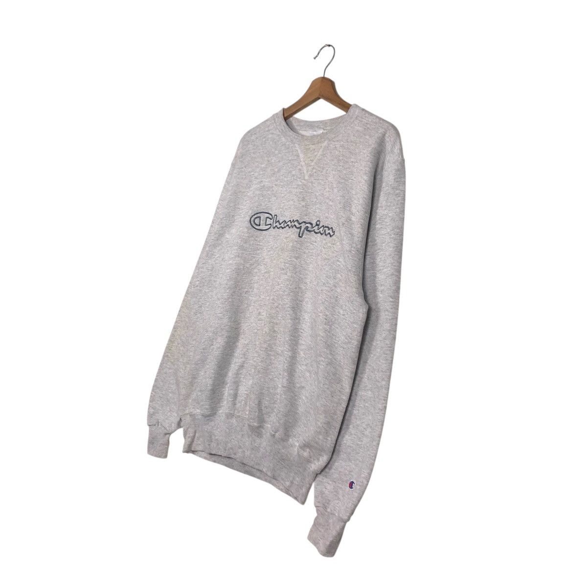 Vintage Vintage Champion Embroidered Script Sweatshirt – Grey Size US M / EU 48-50 / 2 - 3 Thumbnail