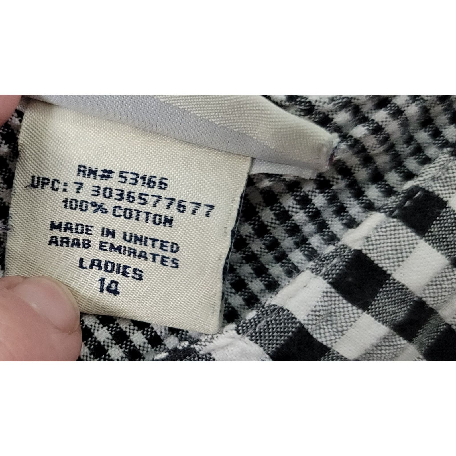 Faded Glory Faded Gloary Black White Check Sundress 14 Crisscross Bodice Size XL / US 12-14 / IT 48-50 - 5 Thumbnail
