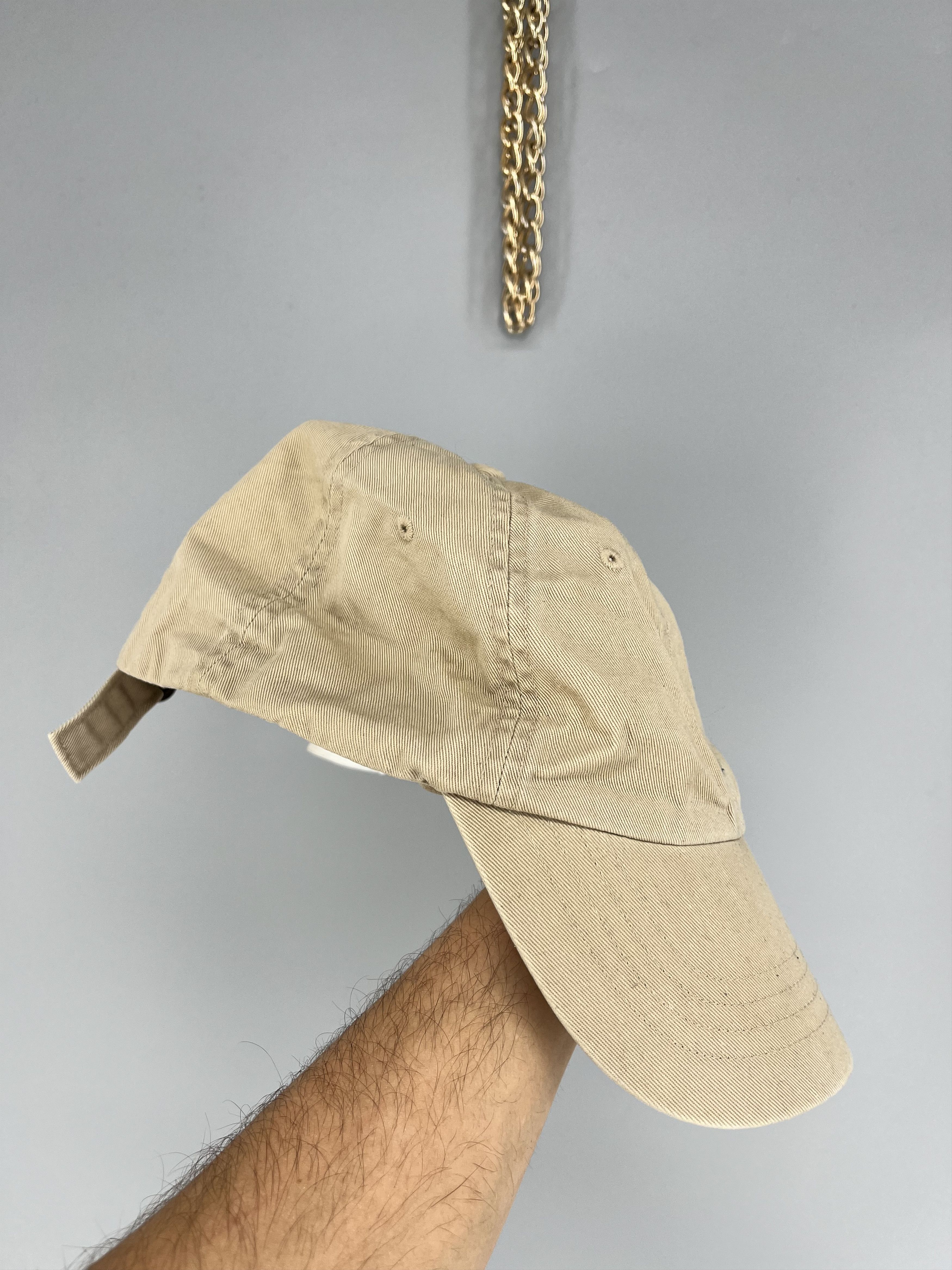 Polo Ralph Lauren Vintage Y2K Polo Ralph Lauren Beige Cotton Cap Size ONE SIZE - 2 Thumbnail