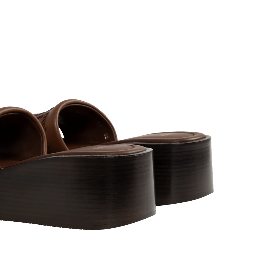 Fendi o1h1sh11225 Sunshine Platform Slide in Brown Size US 6.5 / IT 36.5 - 4 Thumbnail