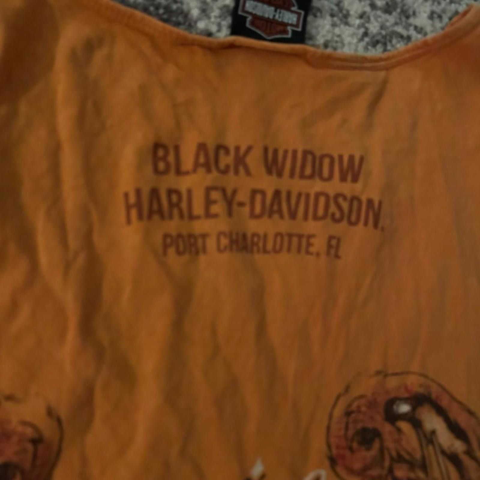 Harley Davidson Vintage Harley-Davidson Women's Tank Black Widow Edition Size L / US 10 / IT 46 - 5 Thumbnail