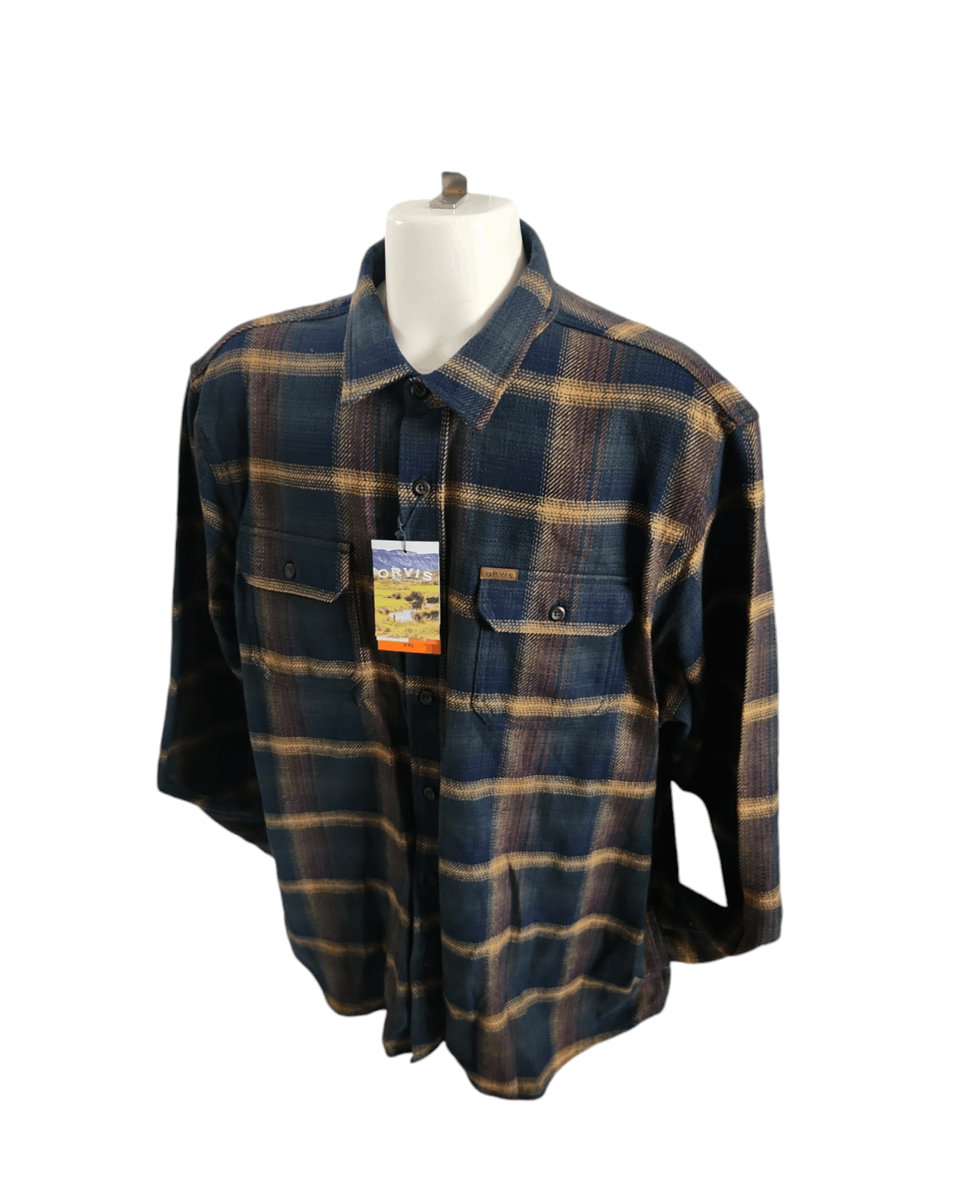 Designer × Orvis ORVIS XXL Plaid Heavyweight DOUBLE BRUSHED Flannel Men's Size US XXL / EU 58 / 5 - 2 Thumbnail