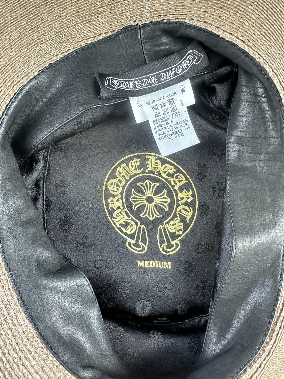 Chrome Hearts CHROME HEARTS ST TROPEZ STRAW LEATHER FEDORA HAT Size ONE SIZE - 8 Thumbnail